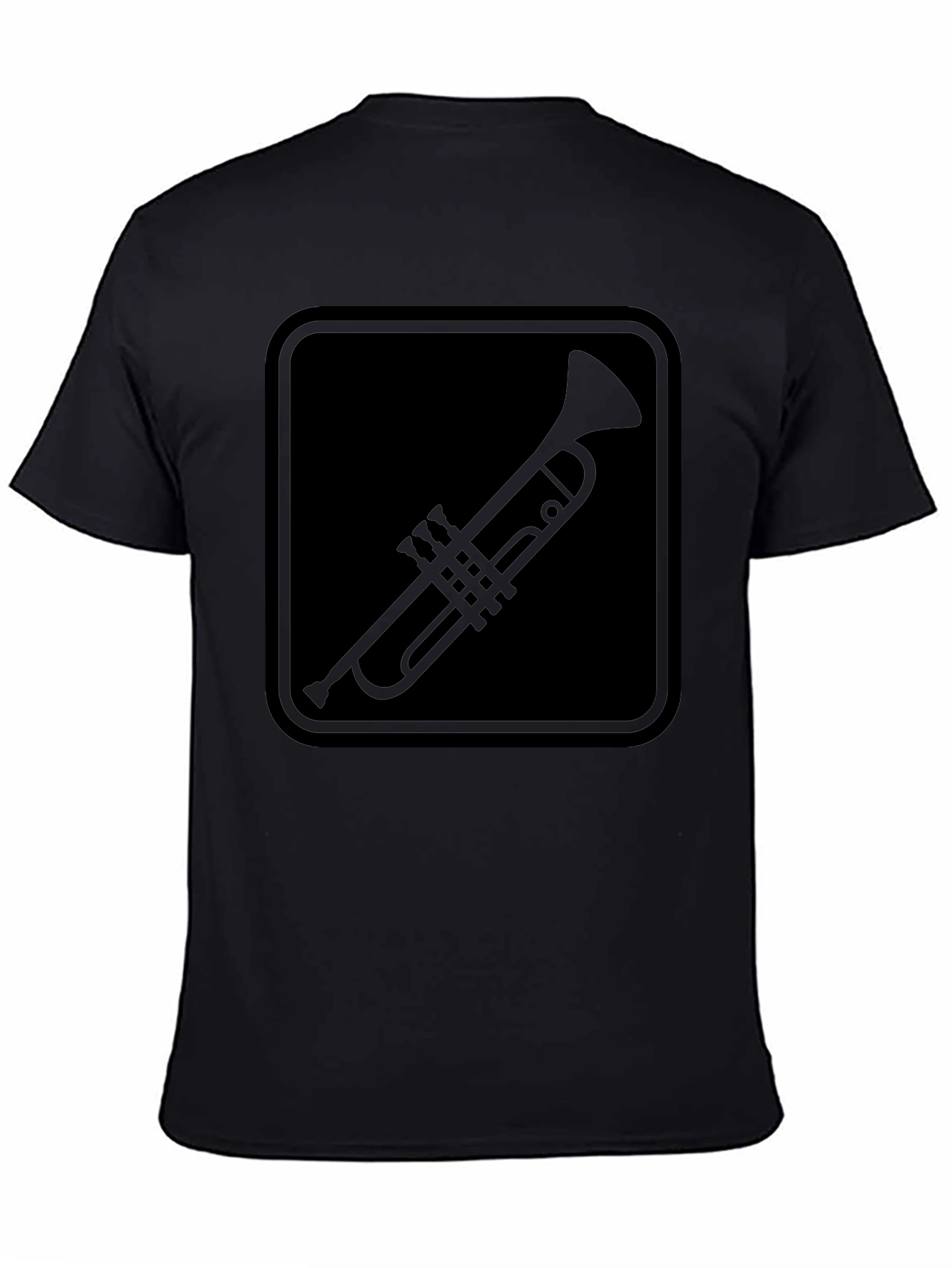 Black Trumpet Graphic Tee - Classic Musician Style