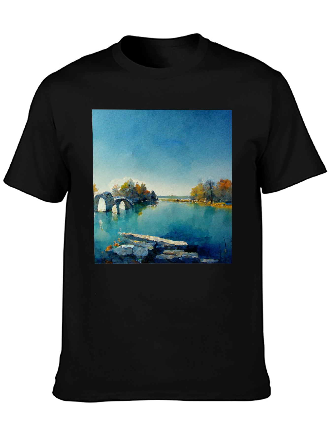 Scenic Lake View Graphic T-Shirt