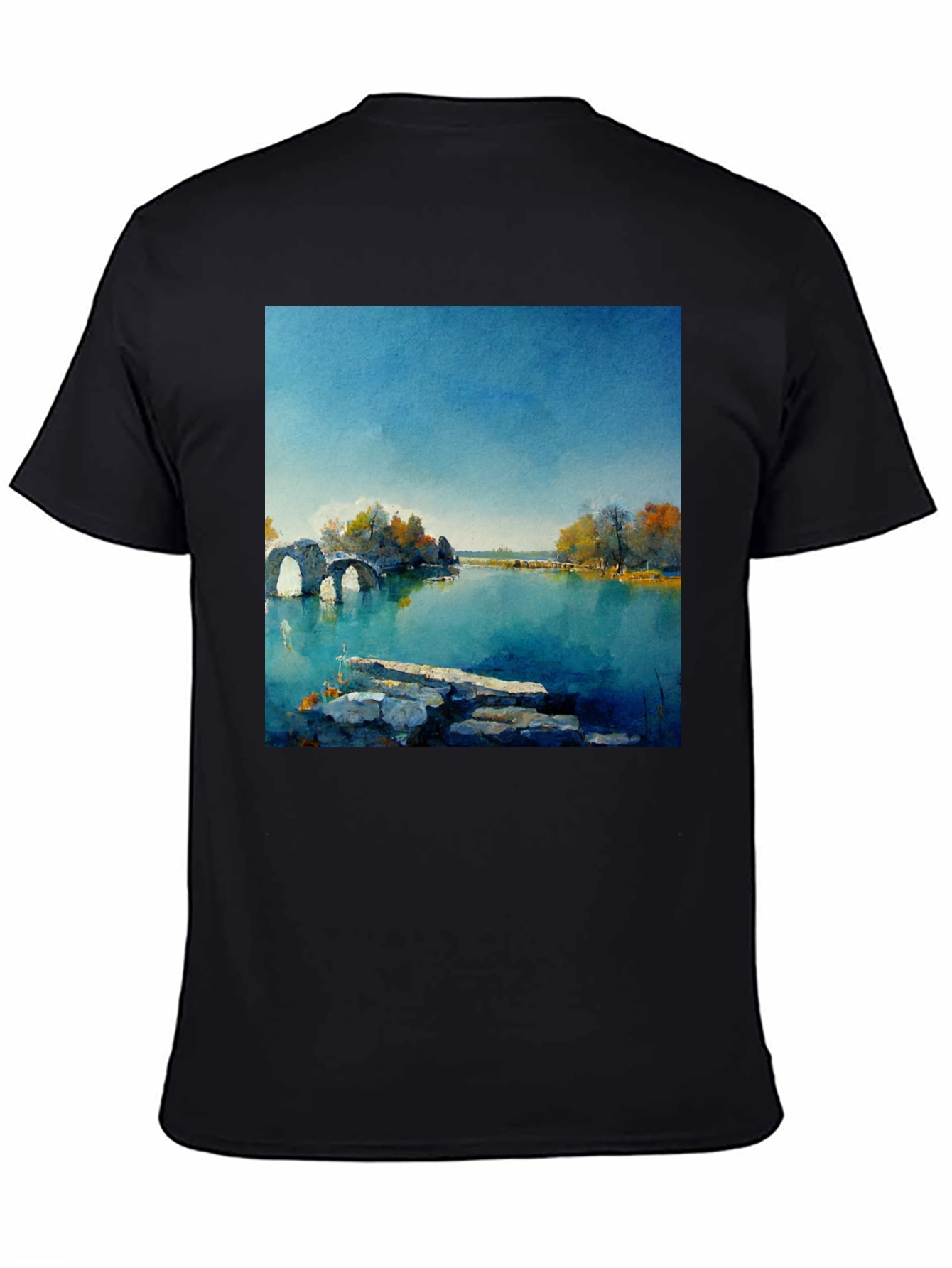 Scenic Lake View Graphic T-Shirt