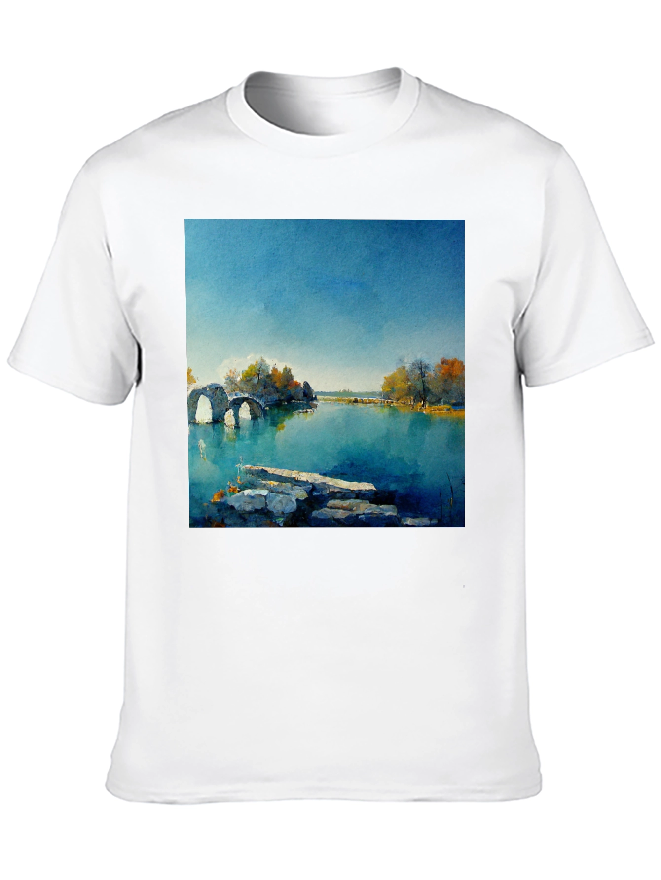 Scenic Lake View Graphic T-Shirt