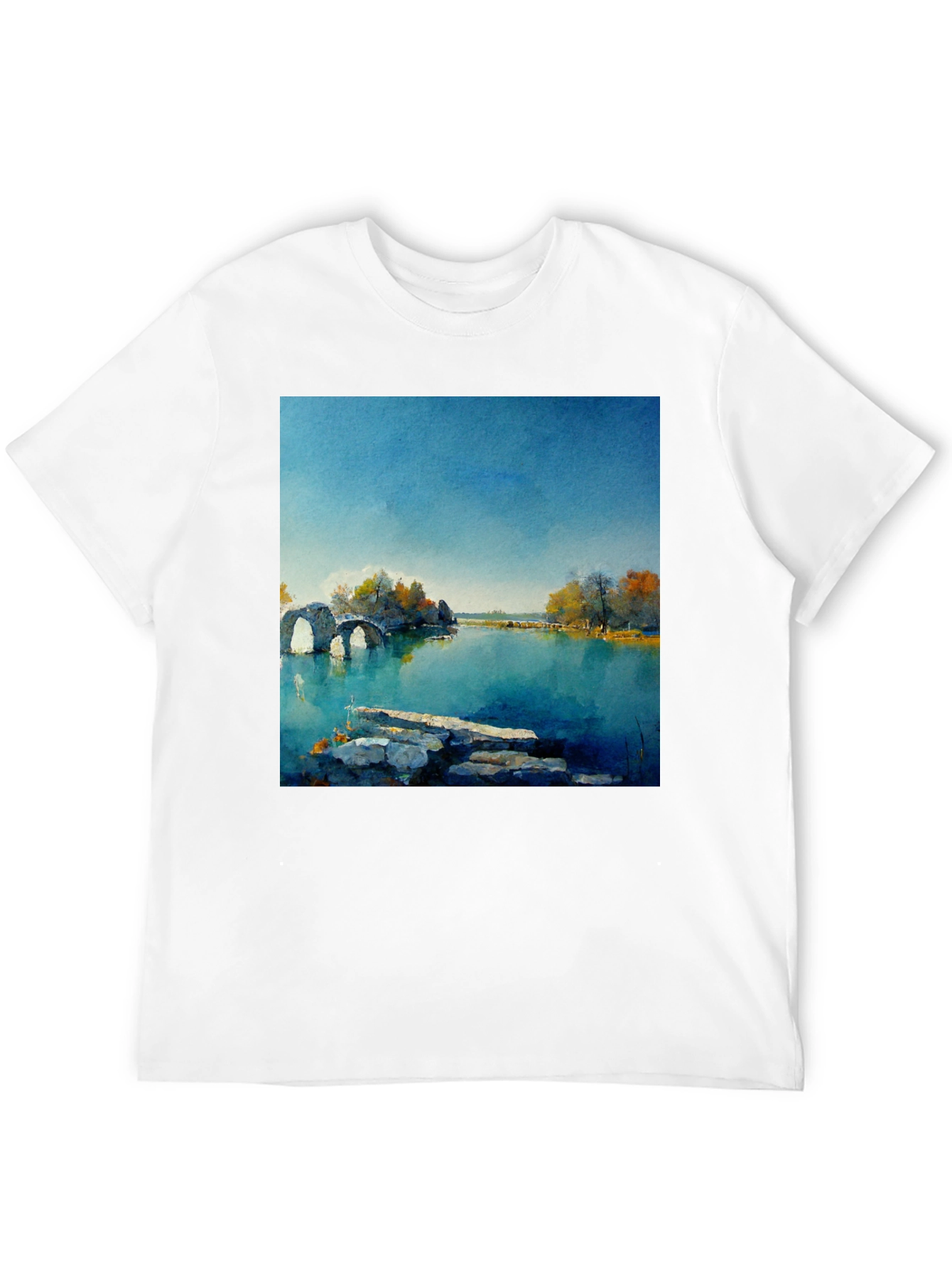 Scenic Lake View Graphic T-Shirt