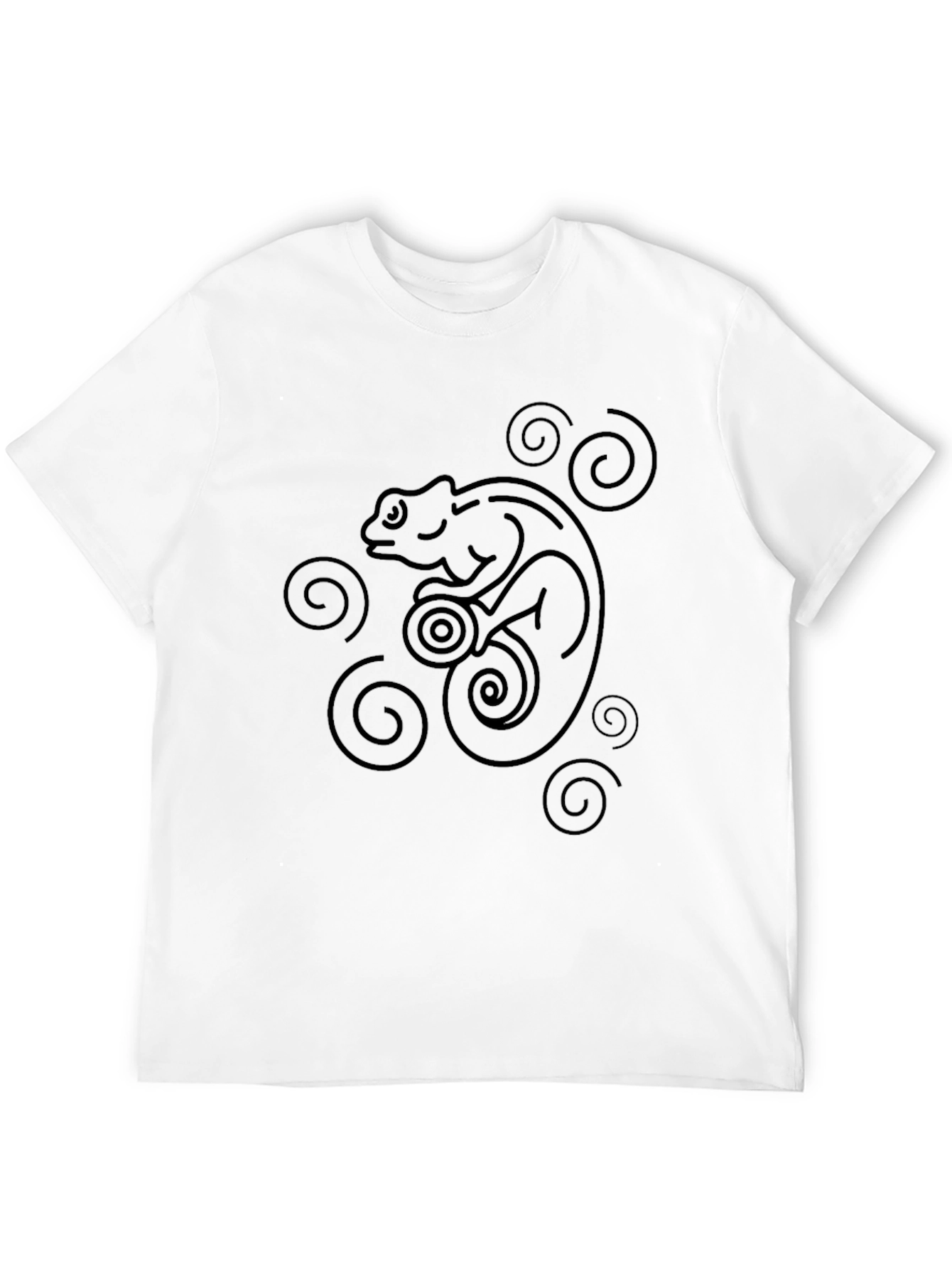 Chameleon Graphic Tee - Stylish Black T-Shirt