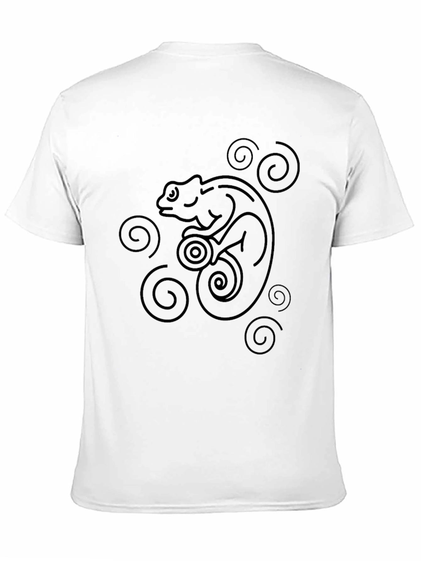 Chameleon Graphic Tee - Stylish Black T-Shirt