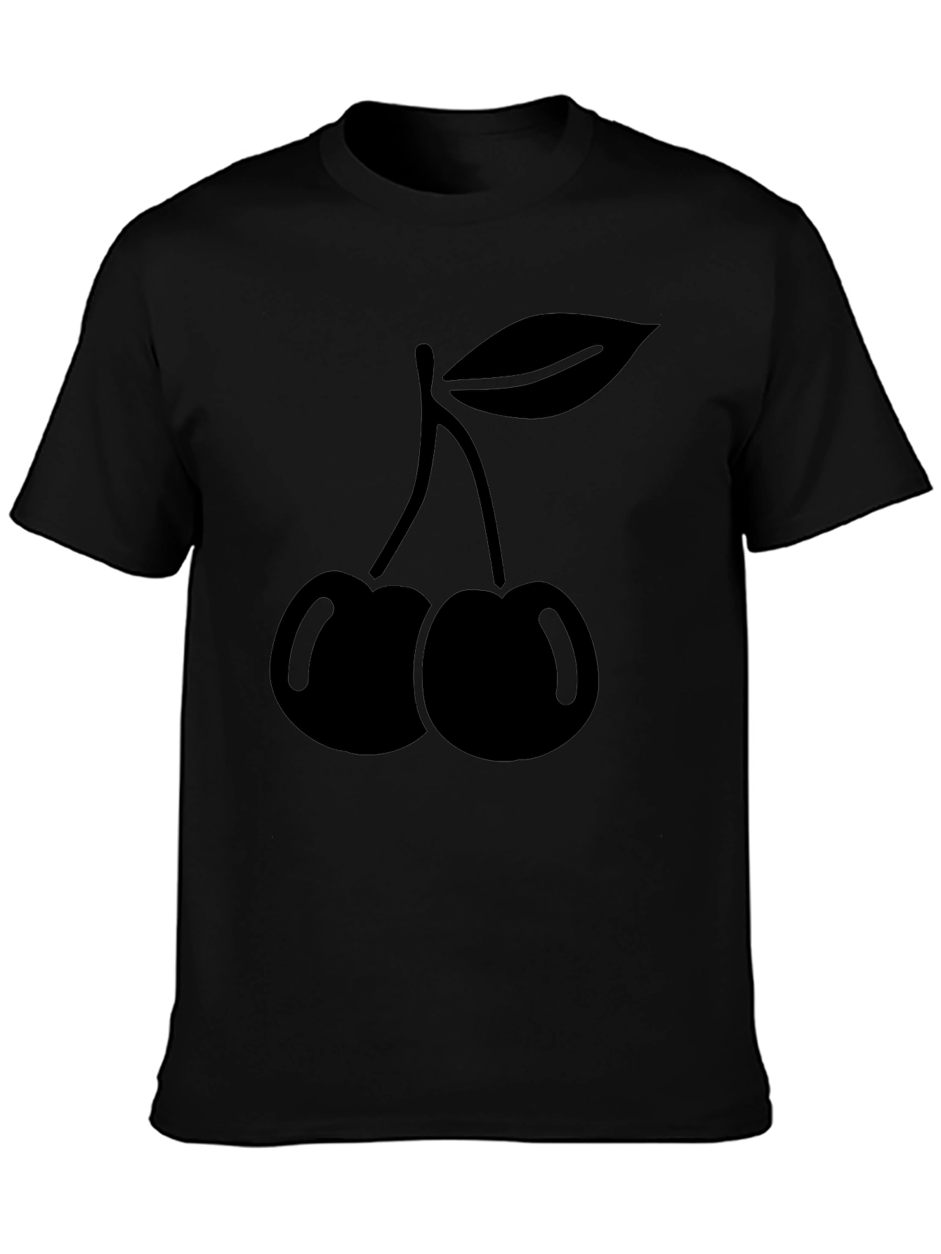 Mens Black Cherry Graphic Tee - Casual Style
