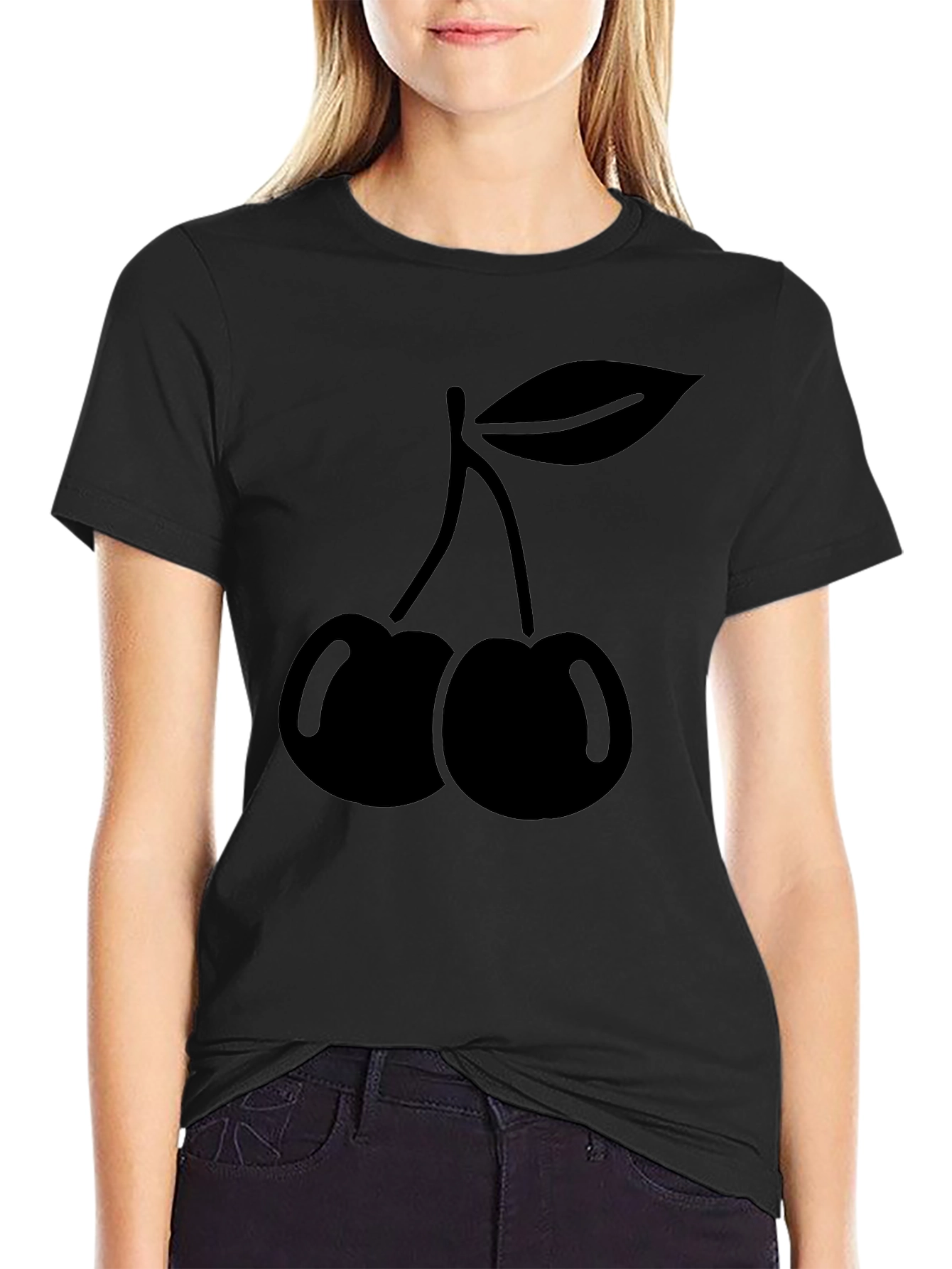 Mens Black Cherry Graphic Tee - Casual Style