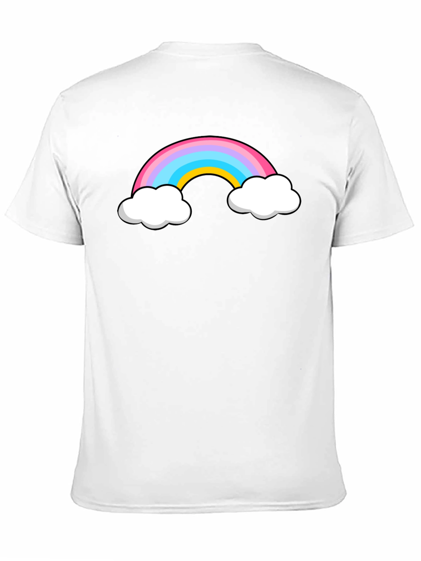 Rainbow Cloud Graphic Black T-Shirt