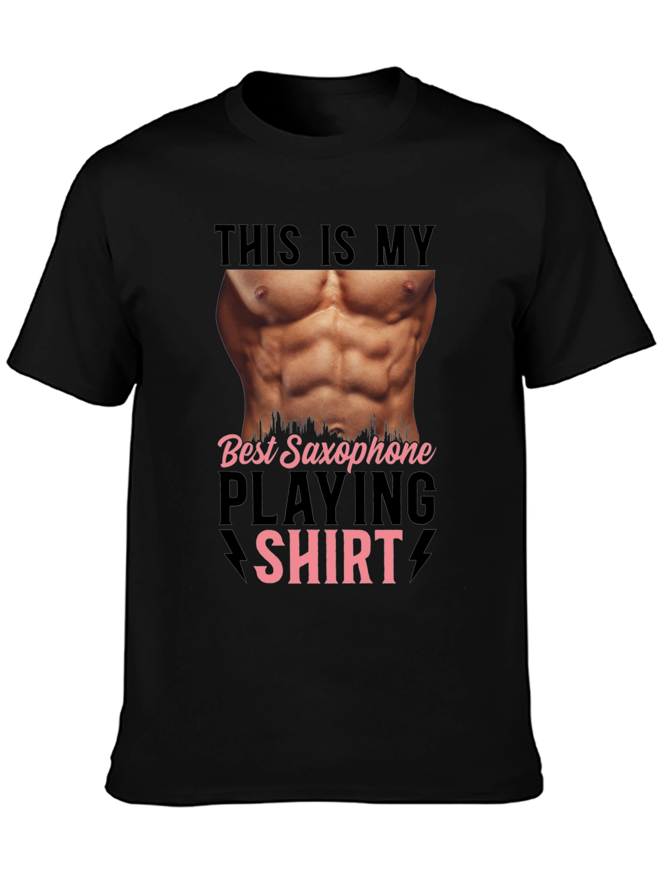 Funny Saxophone Player Shirt - Abs Print Tee