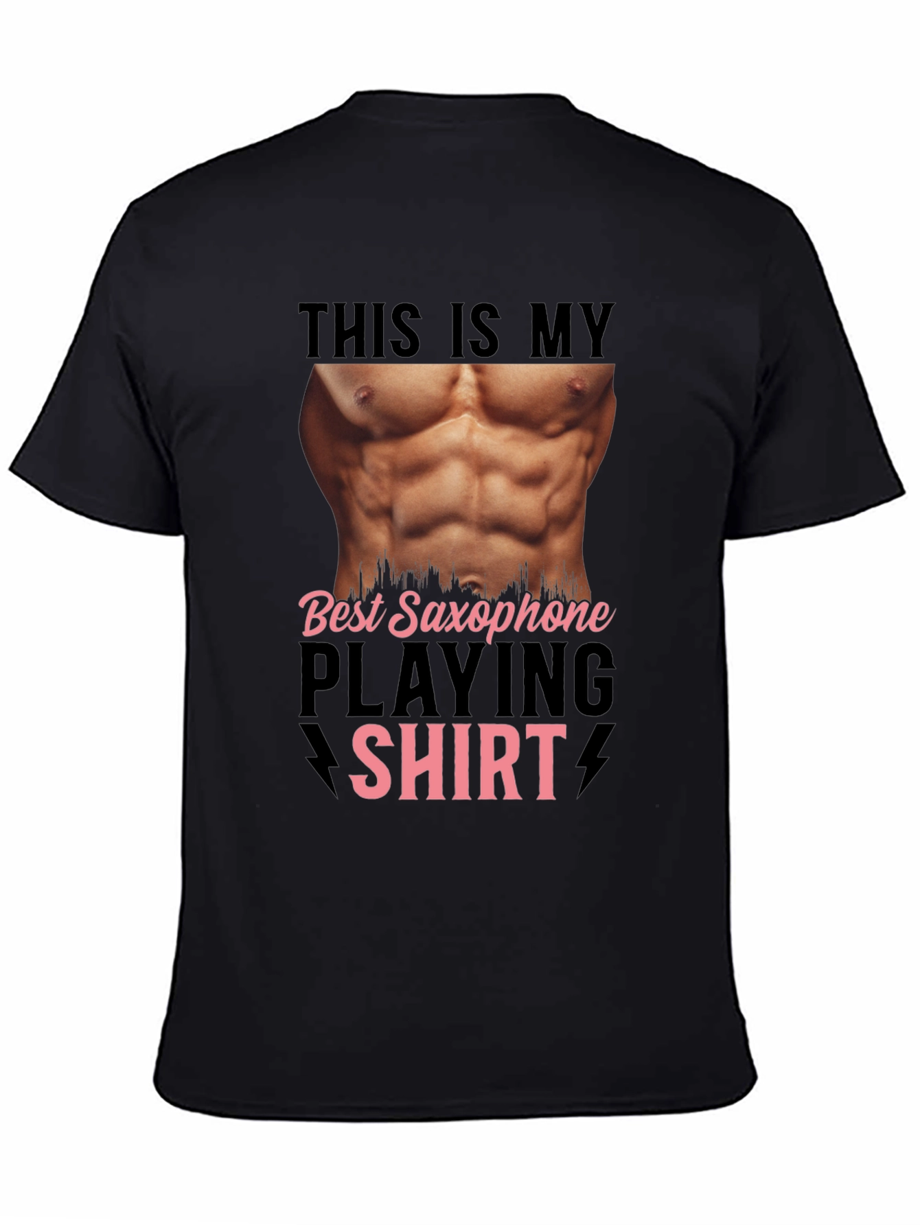Funny Saxophone Player Shirt - Abs Print Tee