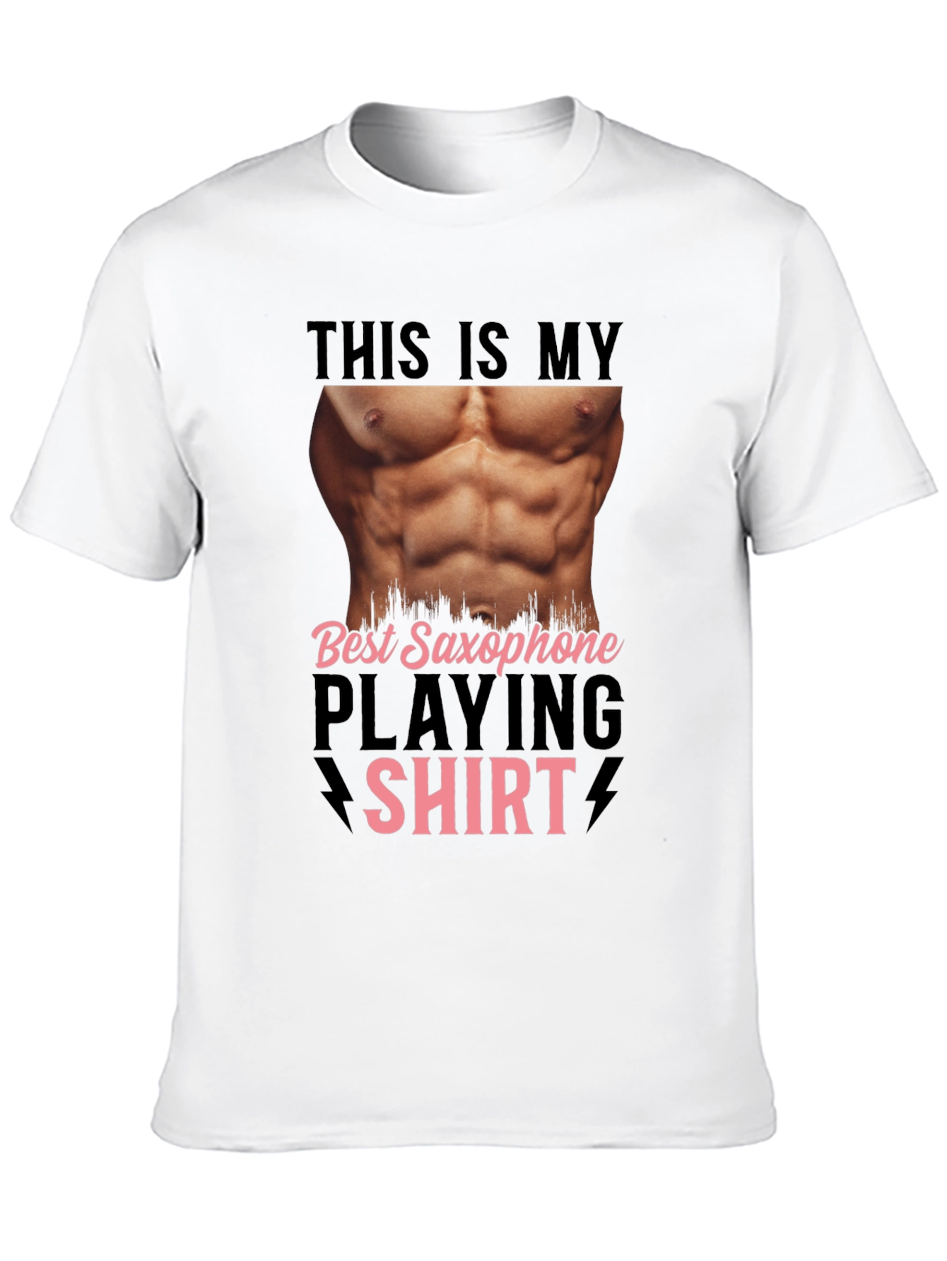 Funny Saxophone Player Shirt - Abs Print Tee