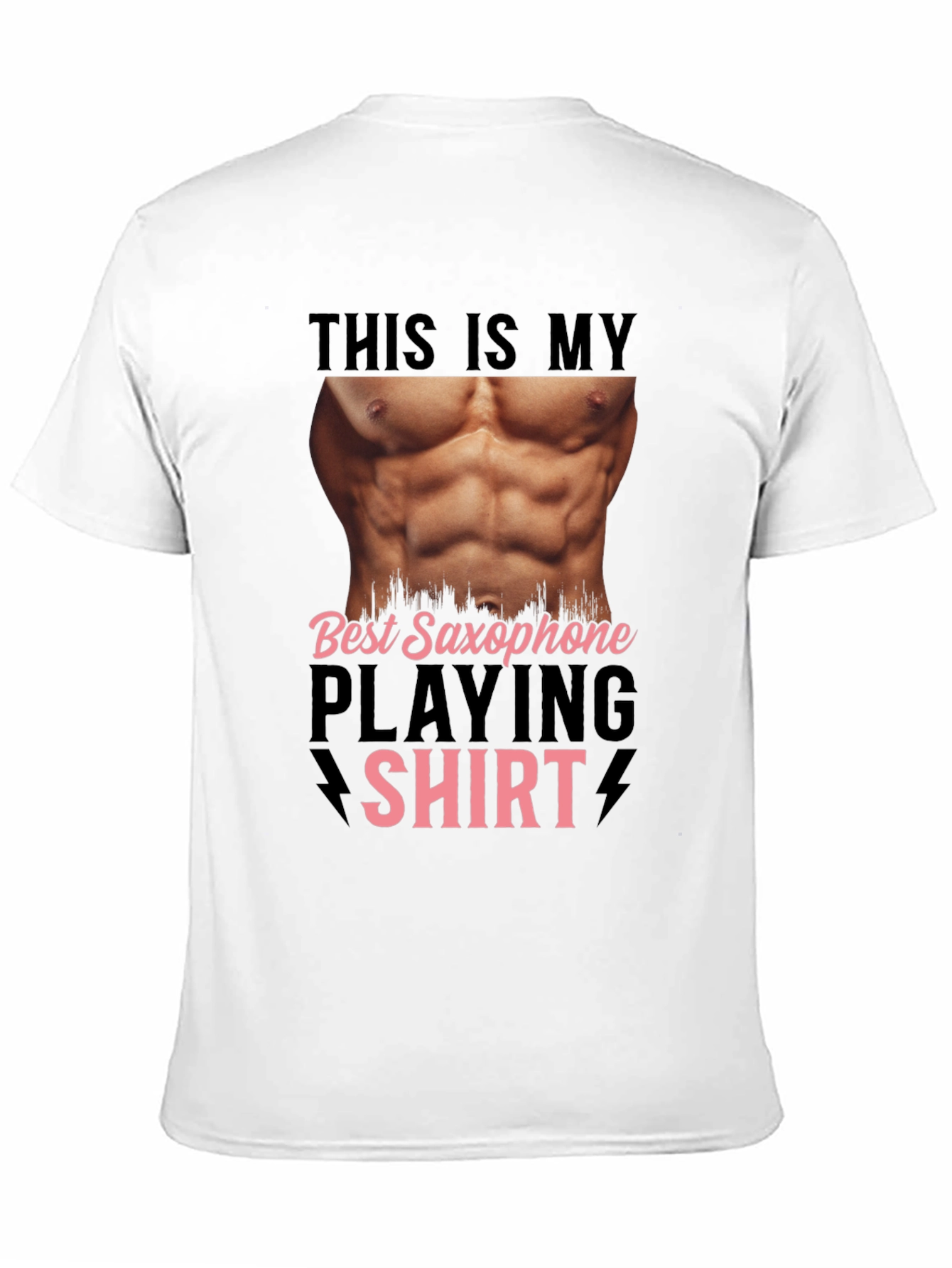 Funny Saxophone Player Shirt - Abs Print Tee