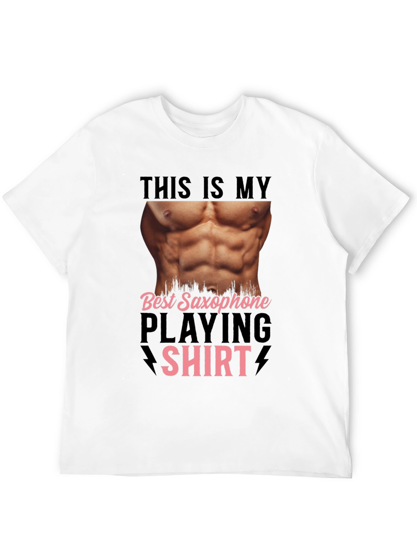 Funny Saxophone Player Shirt - Abs Print Tee