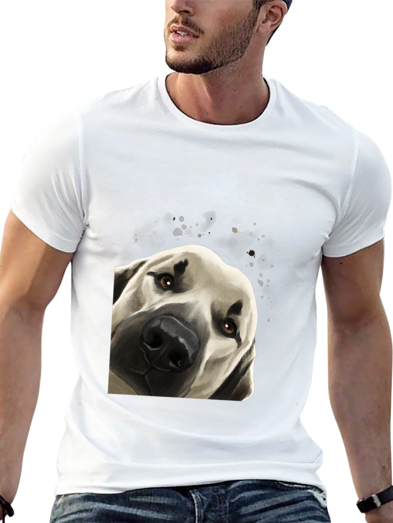 Dog Portrait Graphic T-Shirt
