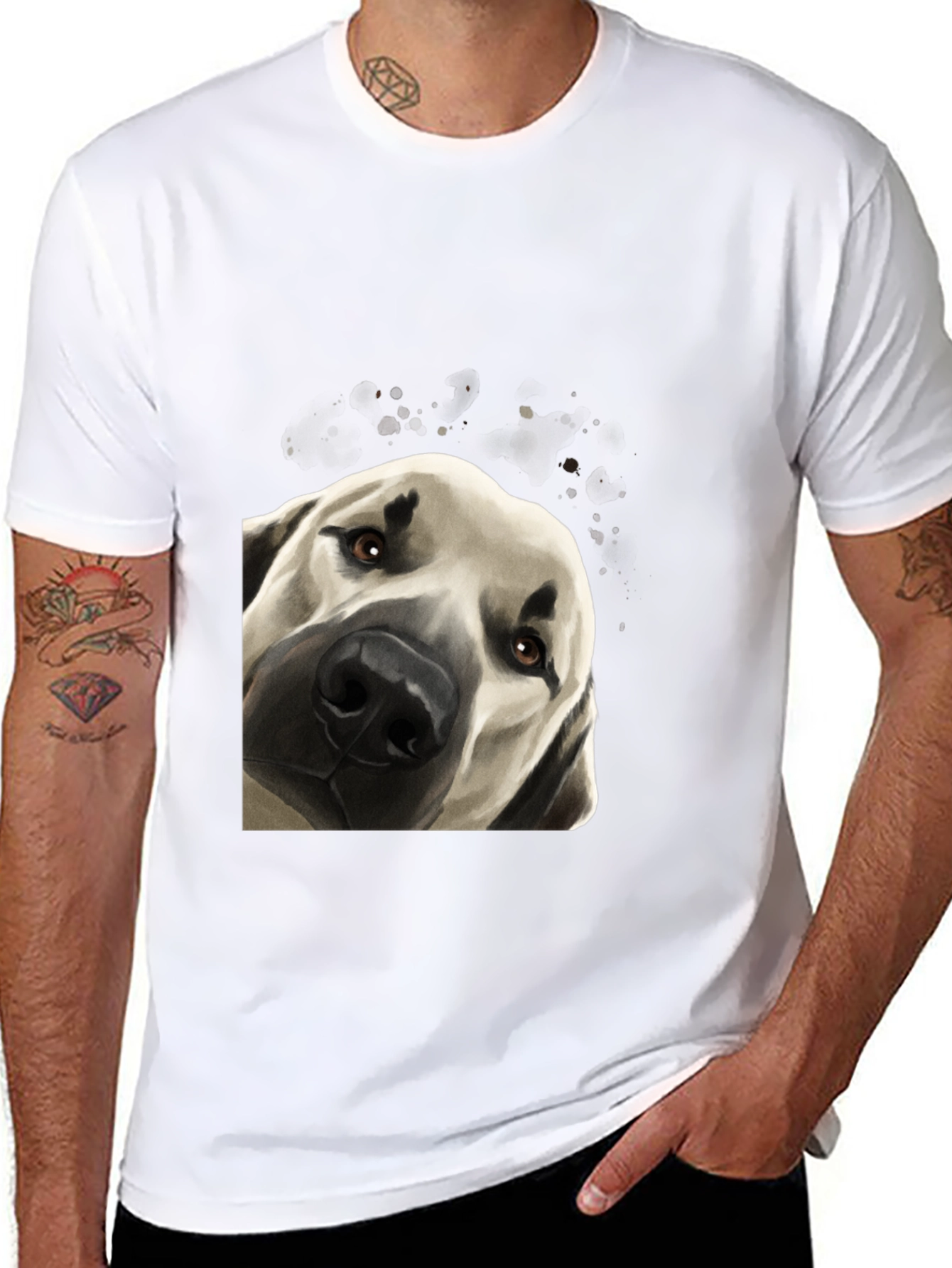 Dog Portrait Graphic T-Shirt