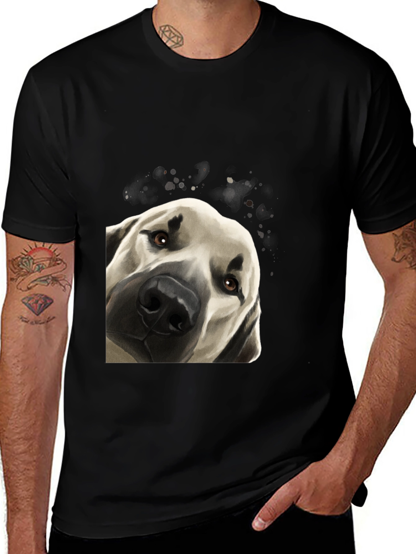 Dog Portrait Graphic T-Shirt