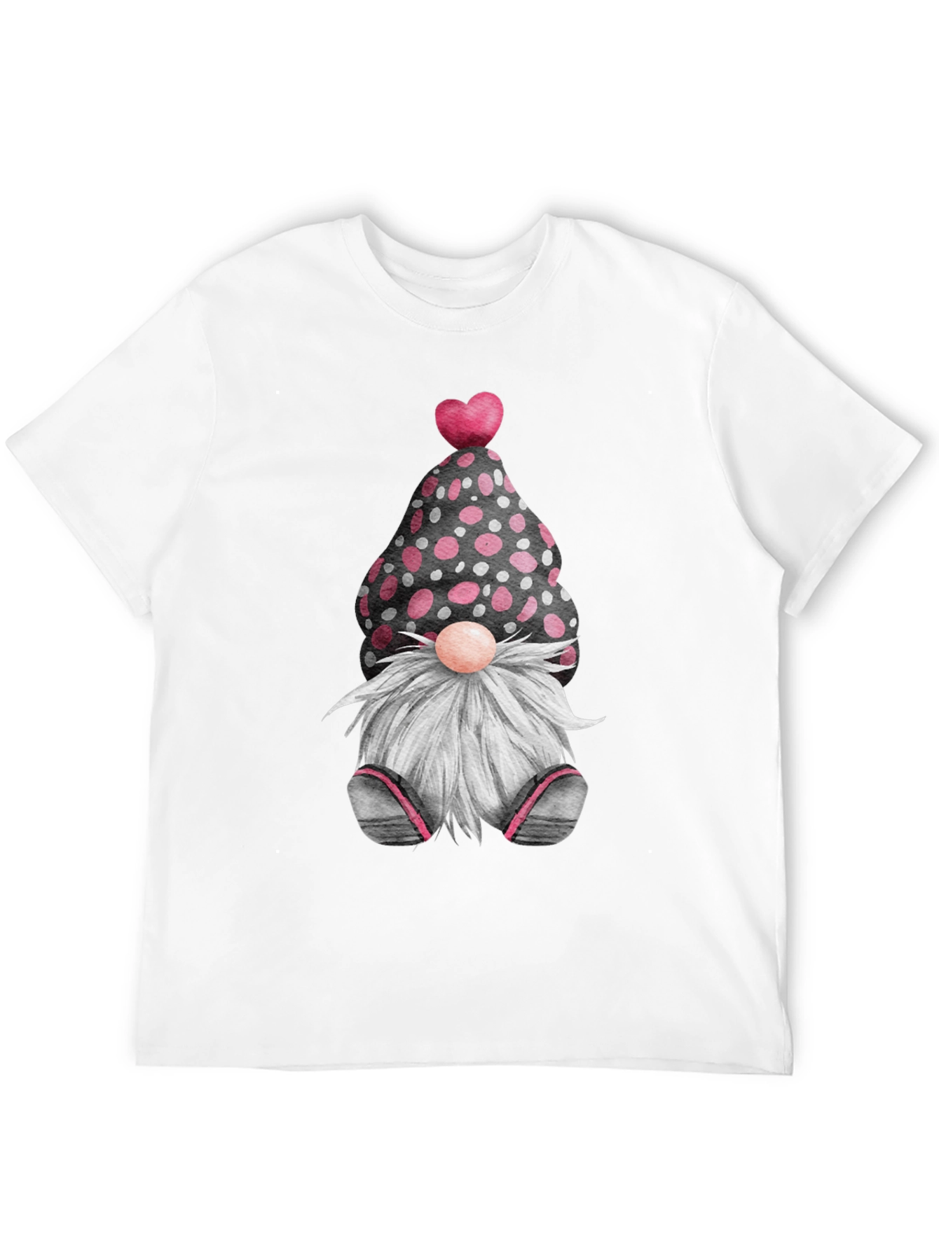 Cute Valentines Gnome T-Shirt - Black