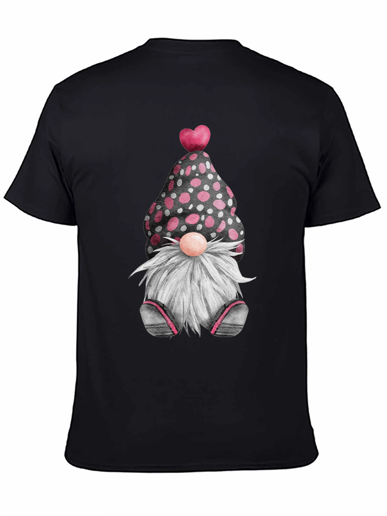 Cute Valentines Gnome T-Shirt - Black