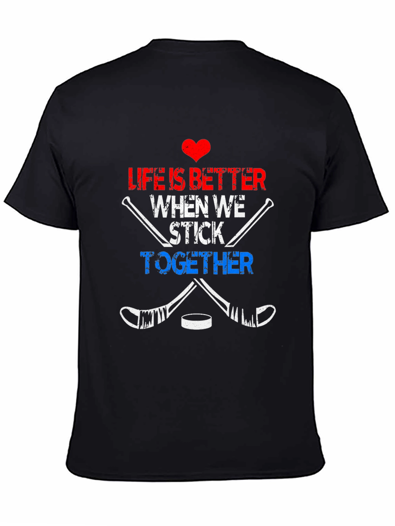 Hockey Lovers Graphic T-Shirt - Stick Together Tee