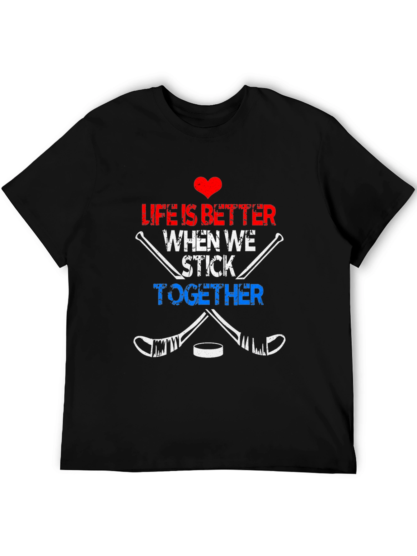 Hockey Lovers Graphic T-Shirt - Stick Together Tee