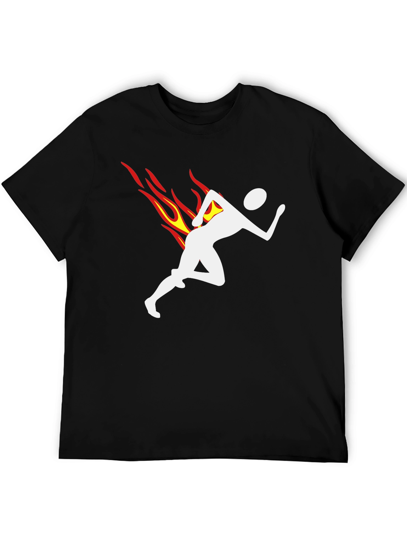 Flame Runner Graphic T-Shirt - Black