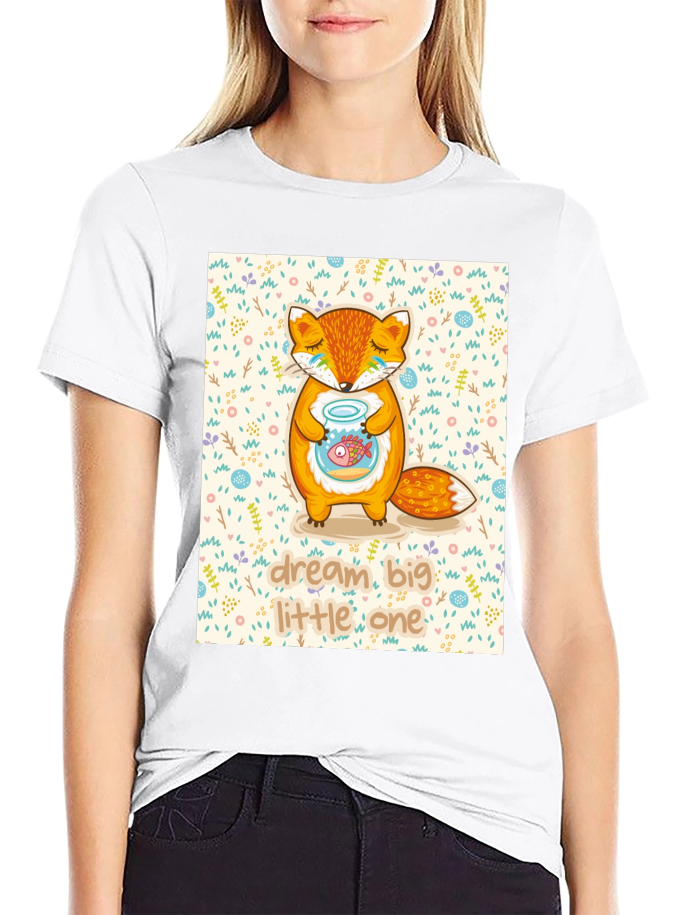 Dream Big Little One Fox Graphic Tee