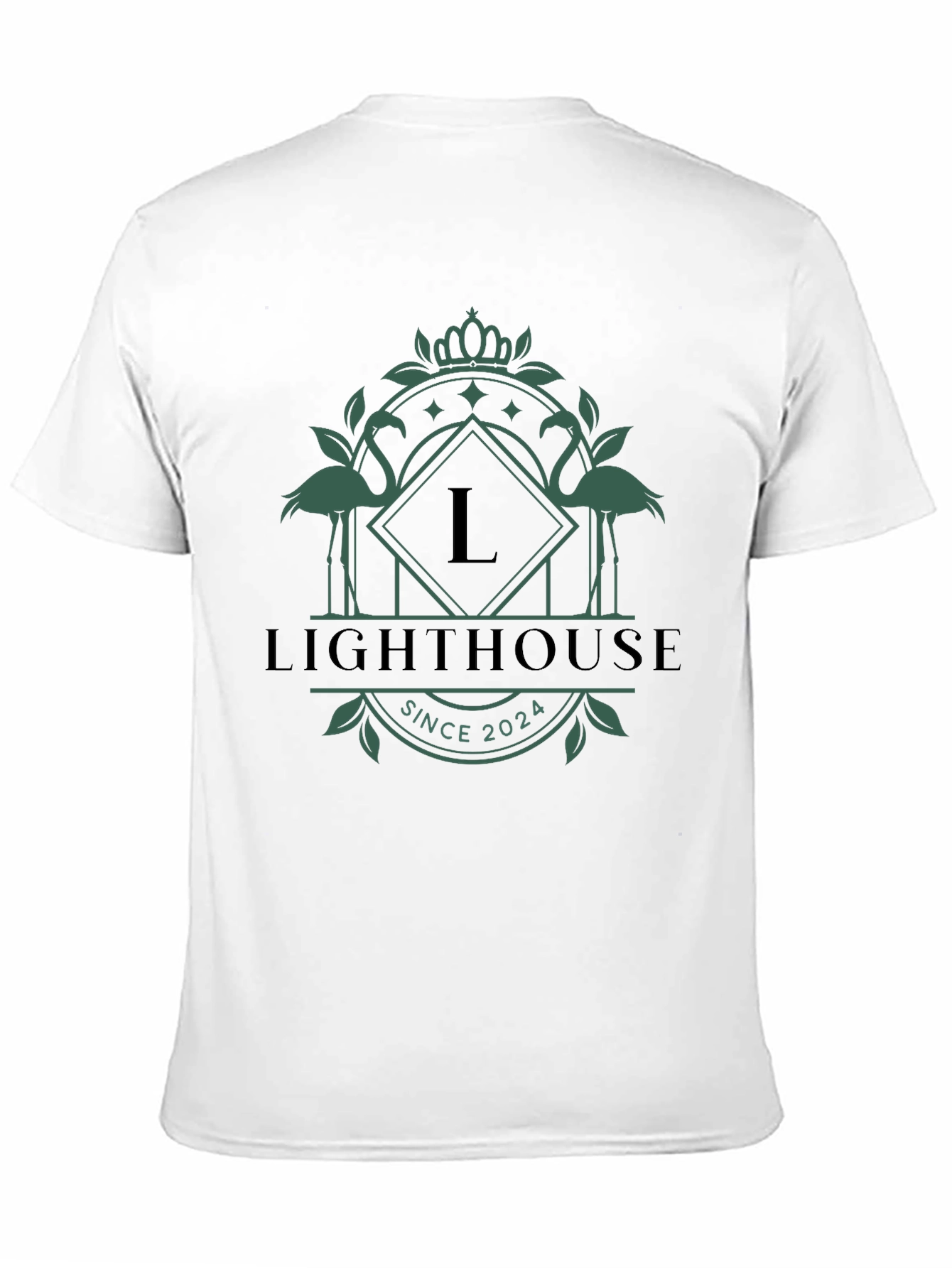Lighthouse Flamingo Graphic T-Shirt - Est. 2024