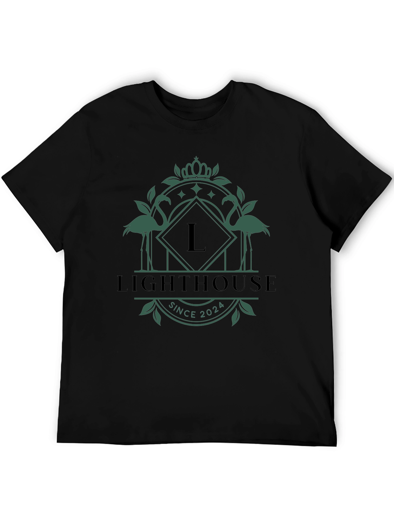 Lighthouse Flamingo Graphic T-Shirt - Est. 2024
