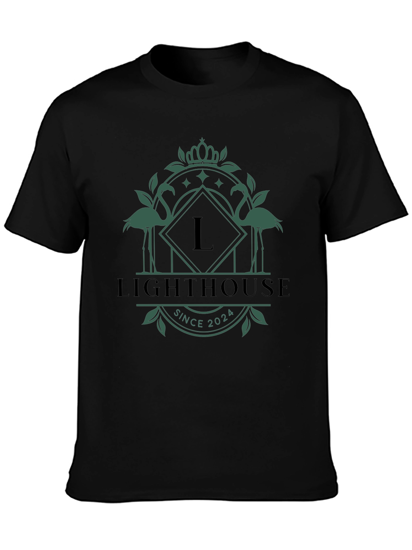 Lighthouse Flamingo Graphic T-Shirt - Est. 2024