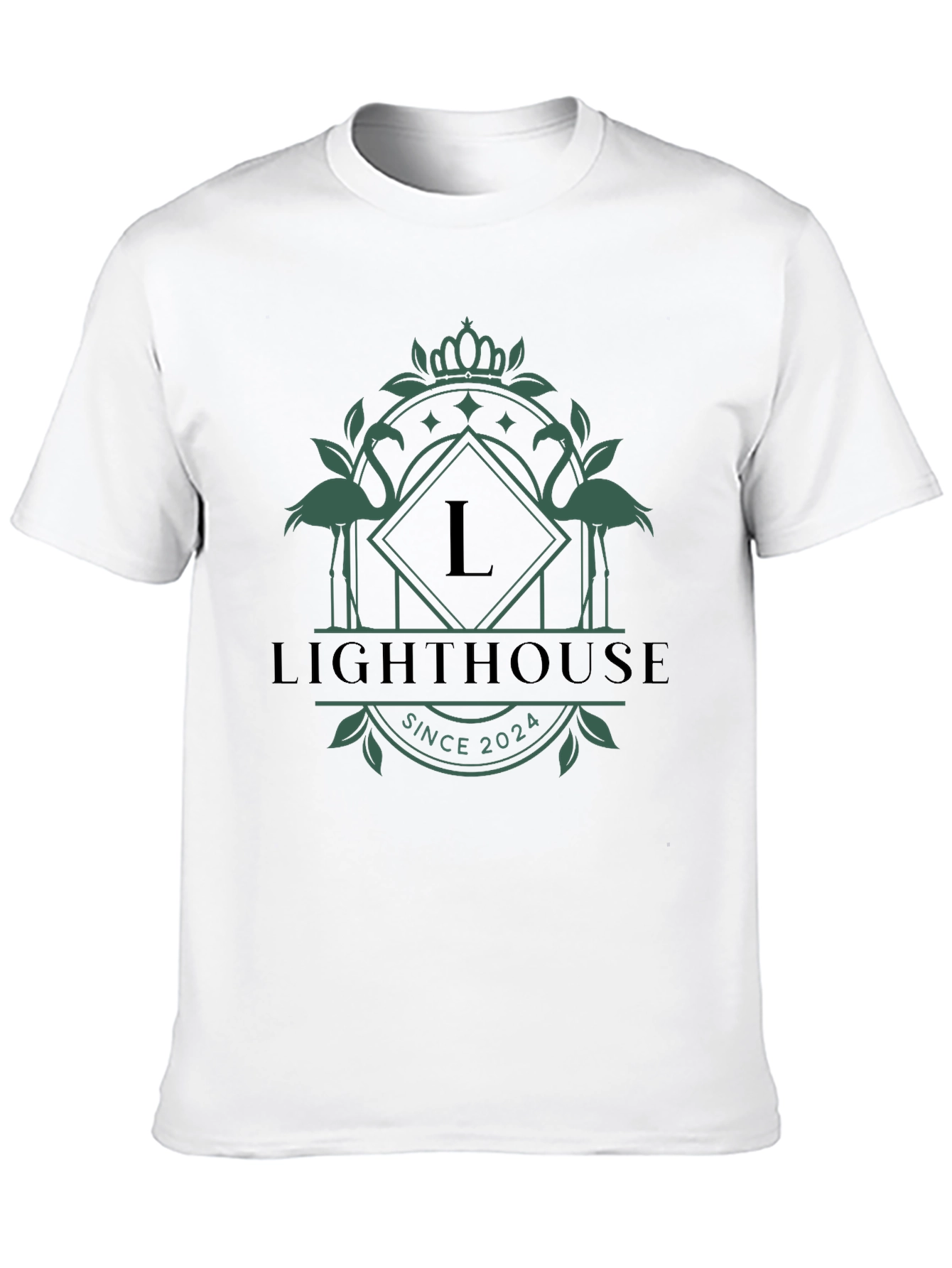 Lighthouse Flamingo Graphic T-Shirt - Est. 2024