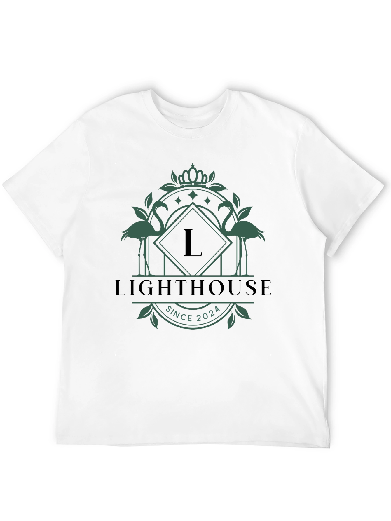 Lighthouse Flamingo Graphic T-Shirt - Est. 2024