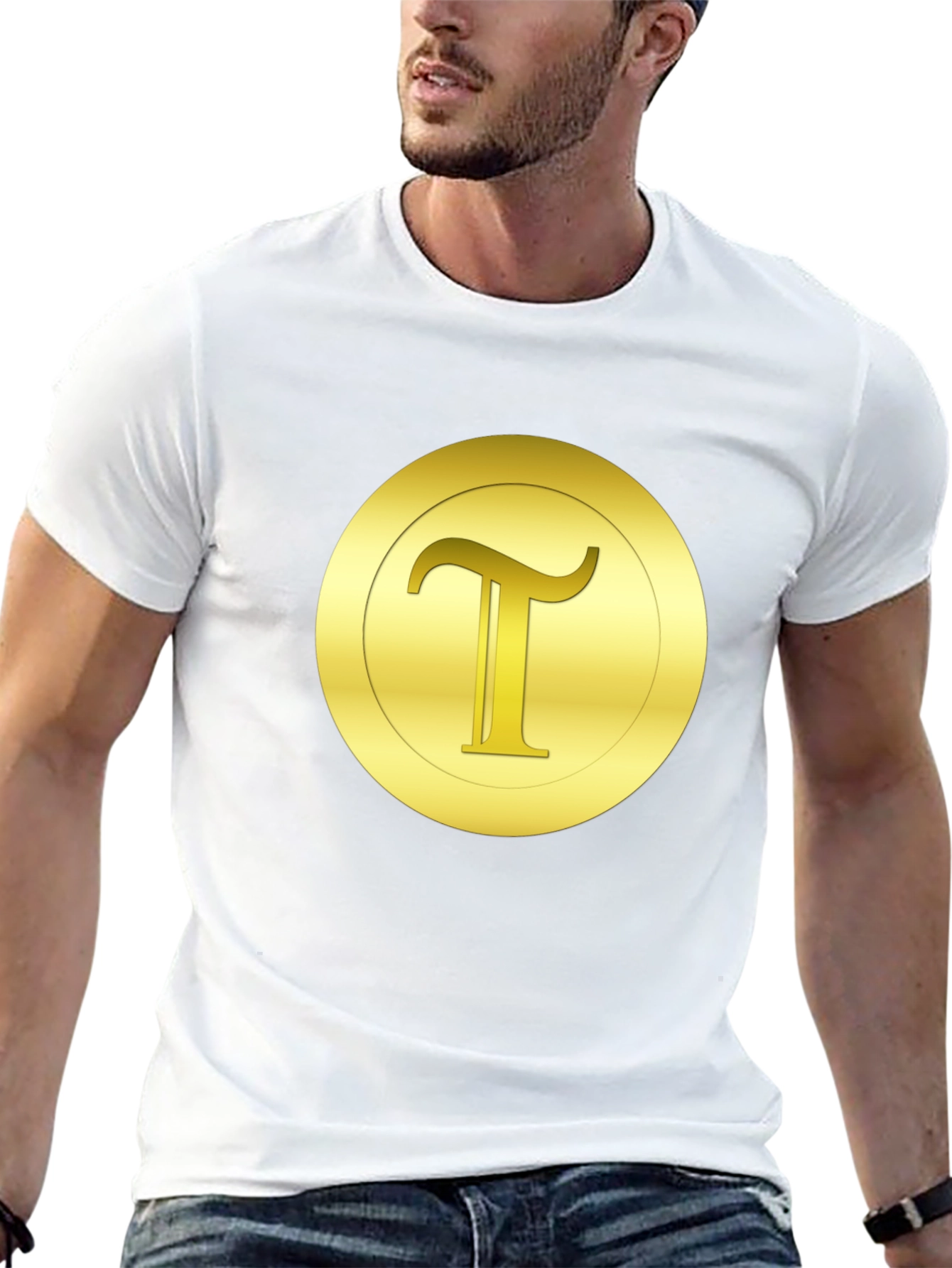 Gold Letter T Graphic Tee
