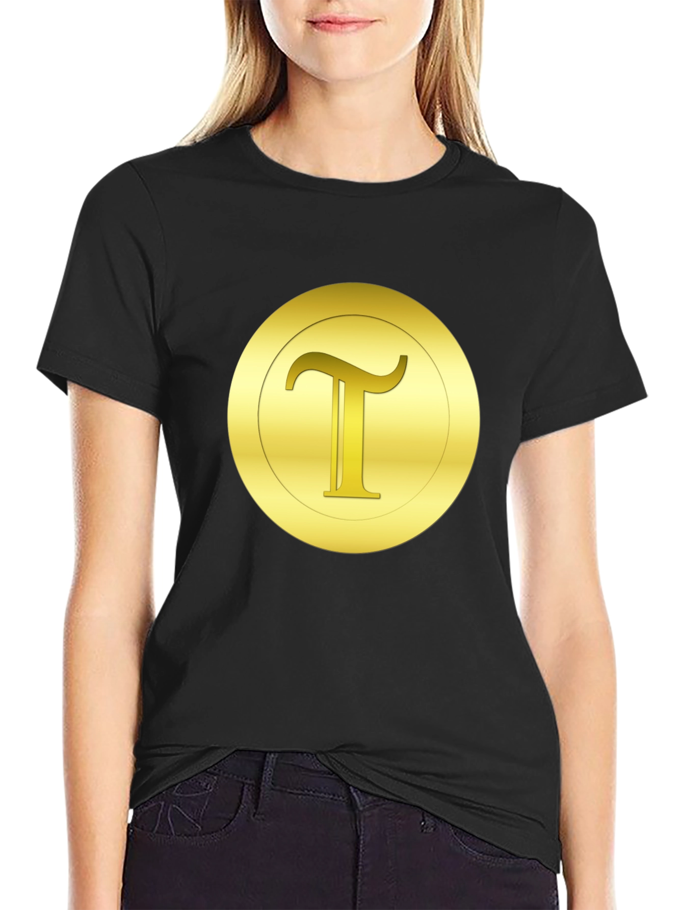 Gold Letter T Graphic Tee