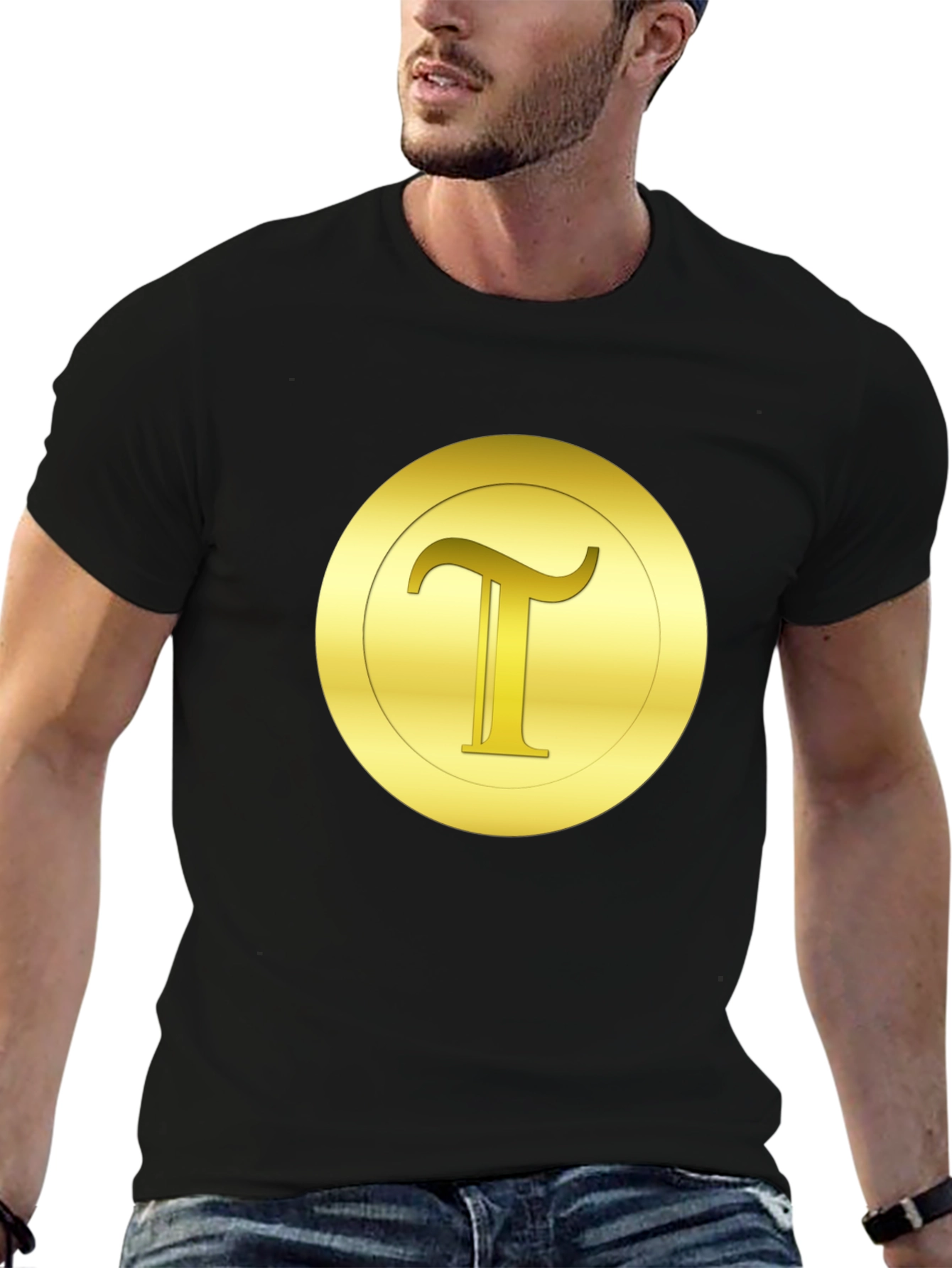 Gold Letter T Graphic Tee