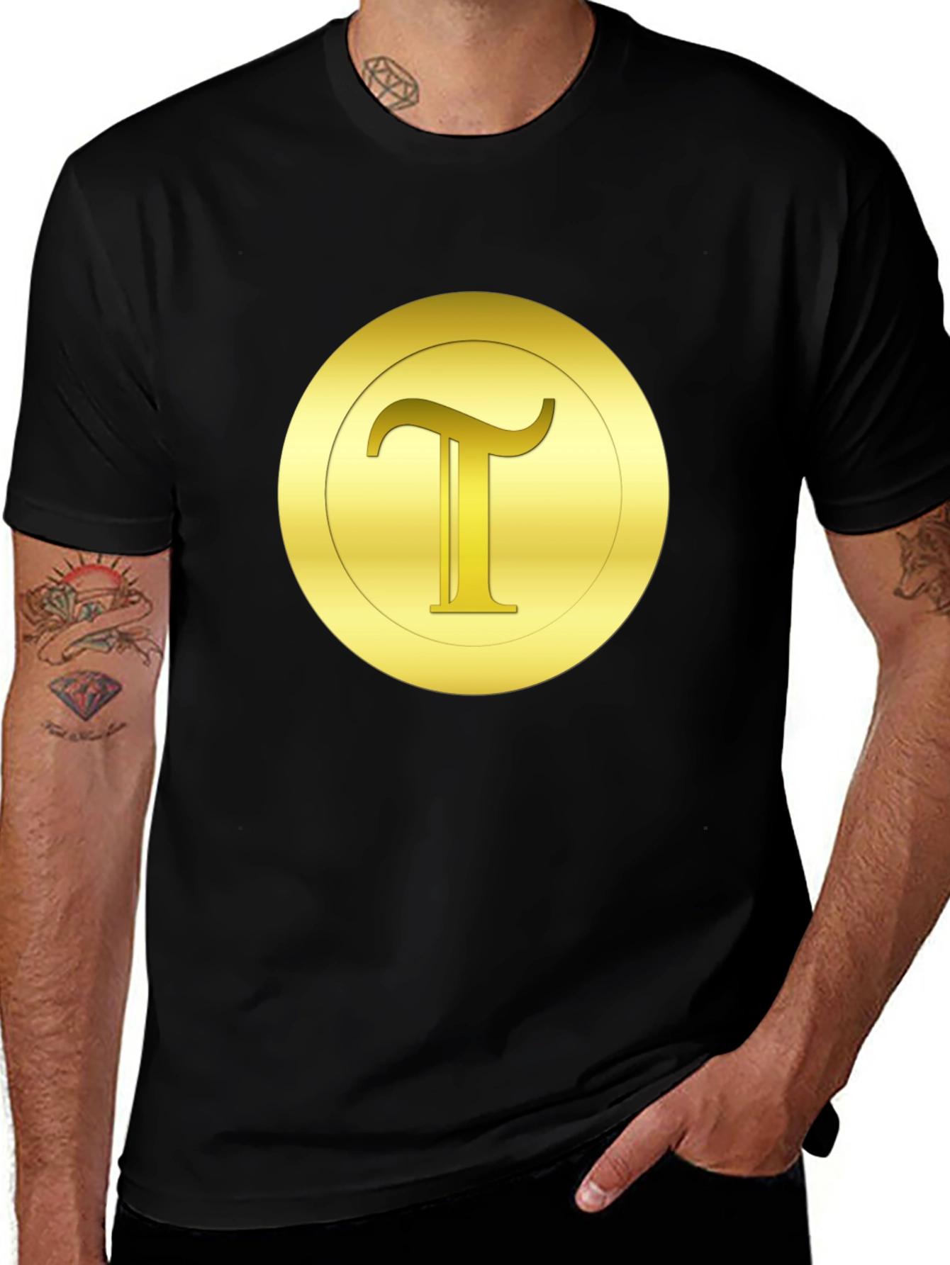 Gold Letter T Graphic Tee