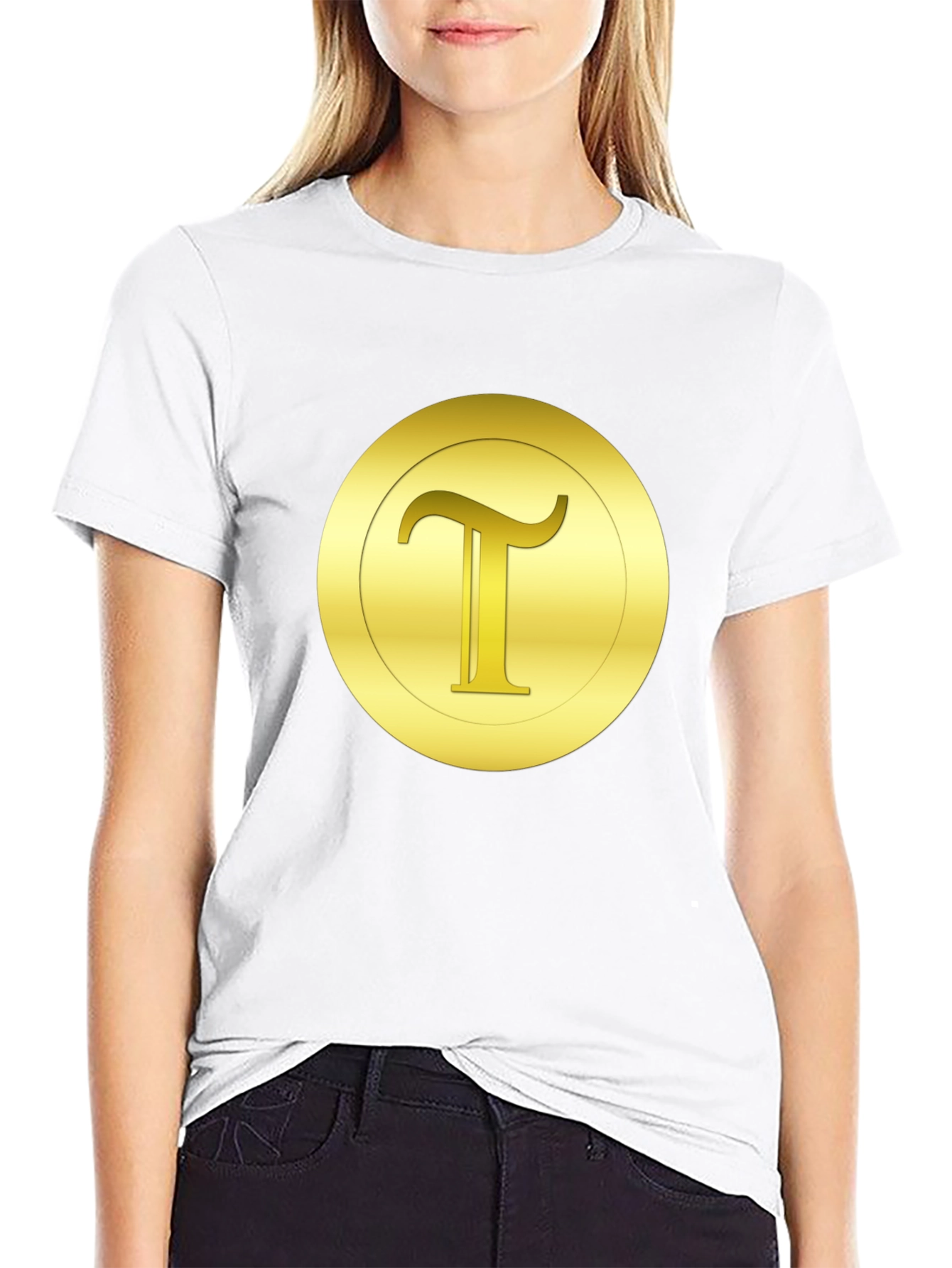 Gold Letter T Graphic Tee