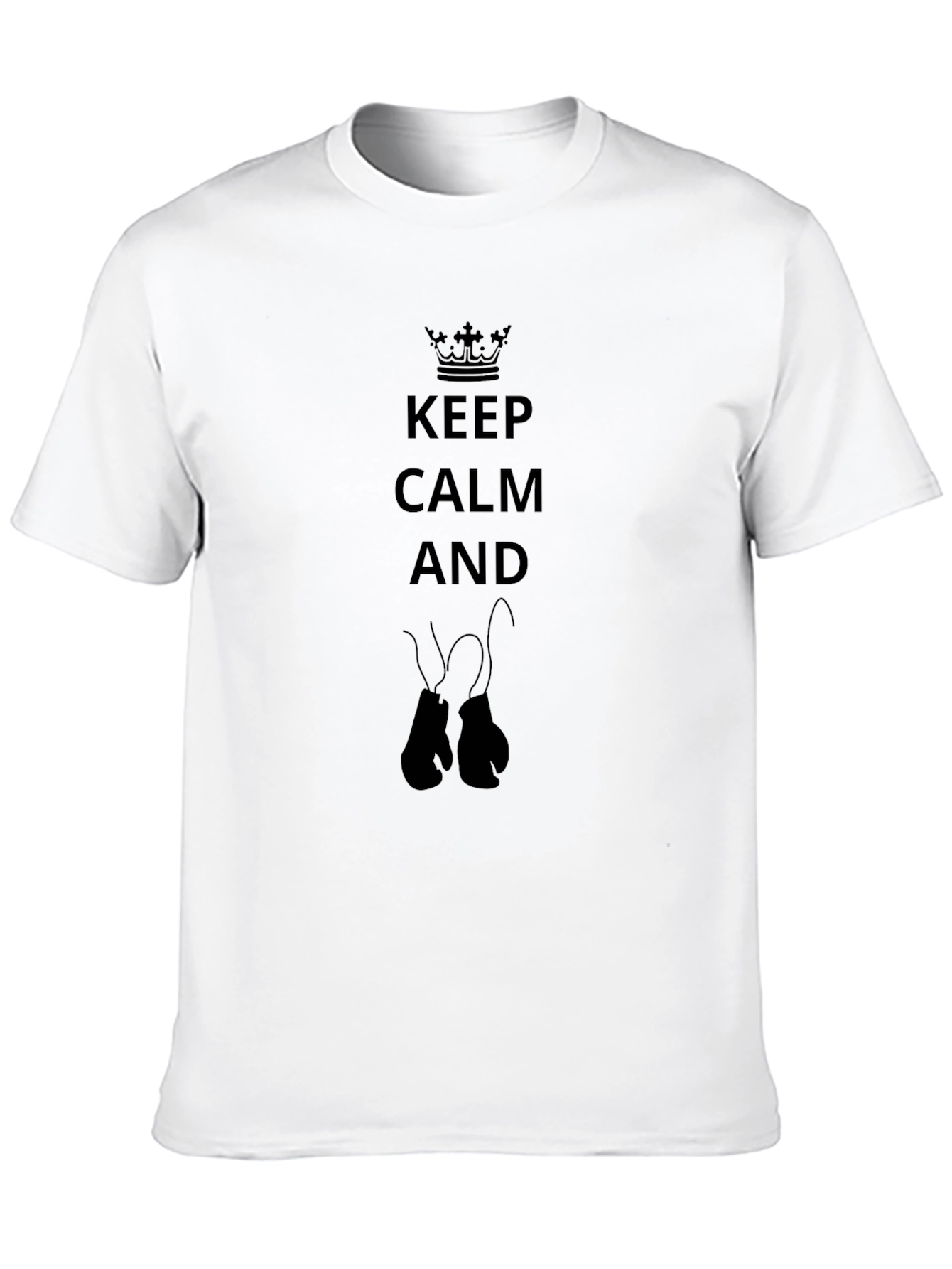 Keep Calm and Box On Black T-Shirt