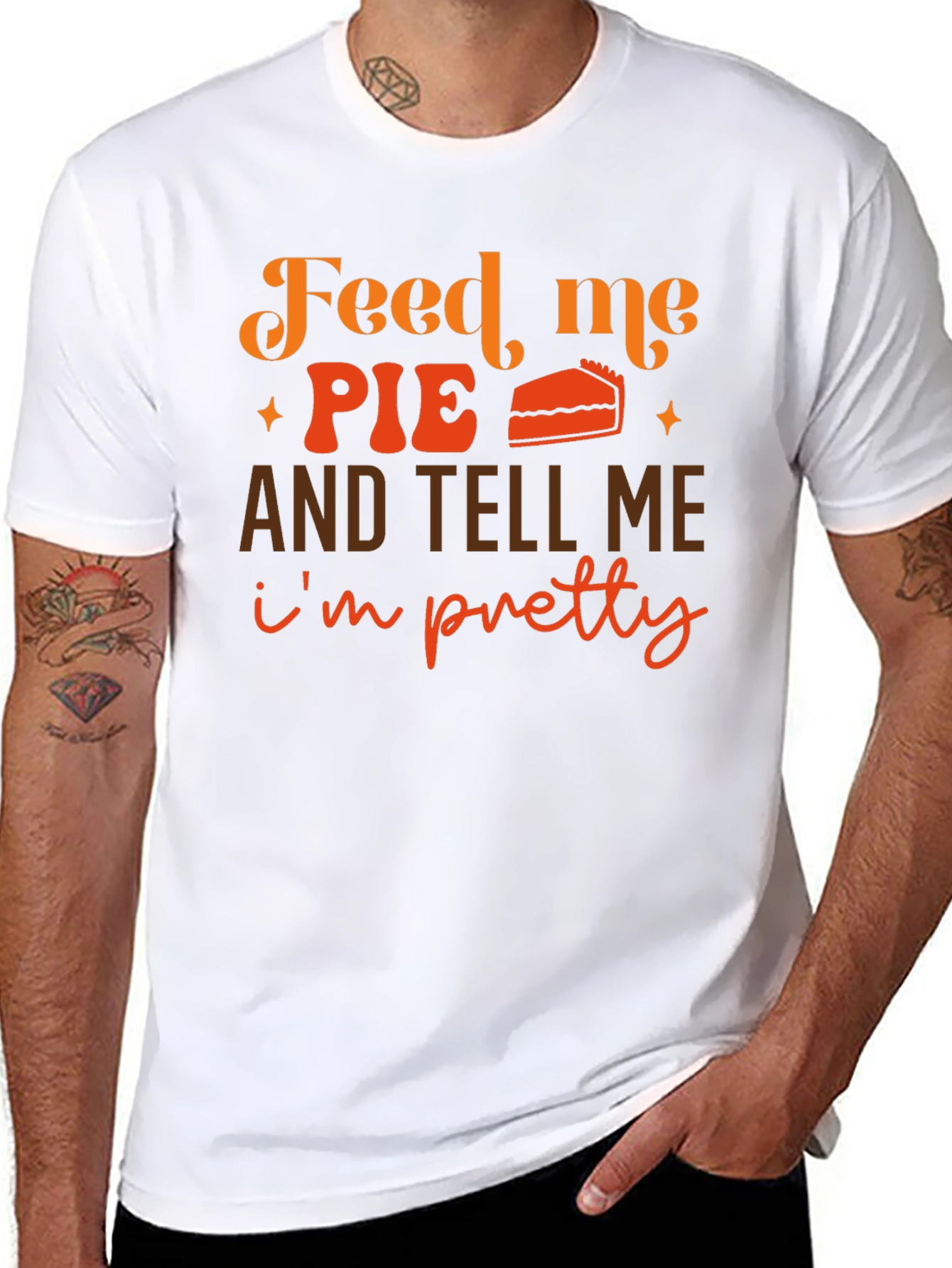 Feed Me Pie Graphic Tee - Thanksgiving Shirt