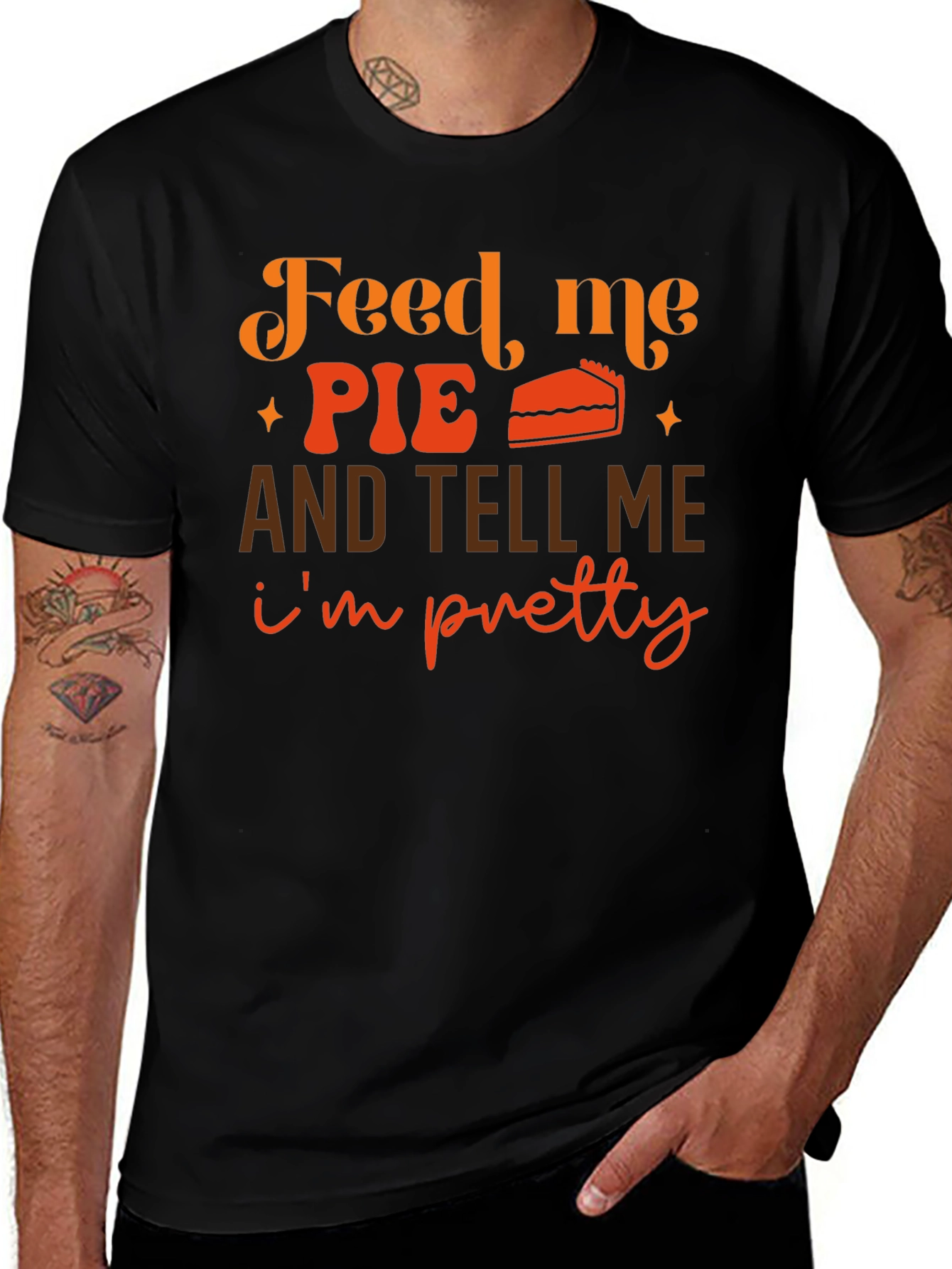 Feed Me Pie Graphic Tee - Thanksgiving Shirt
