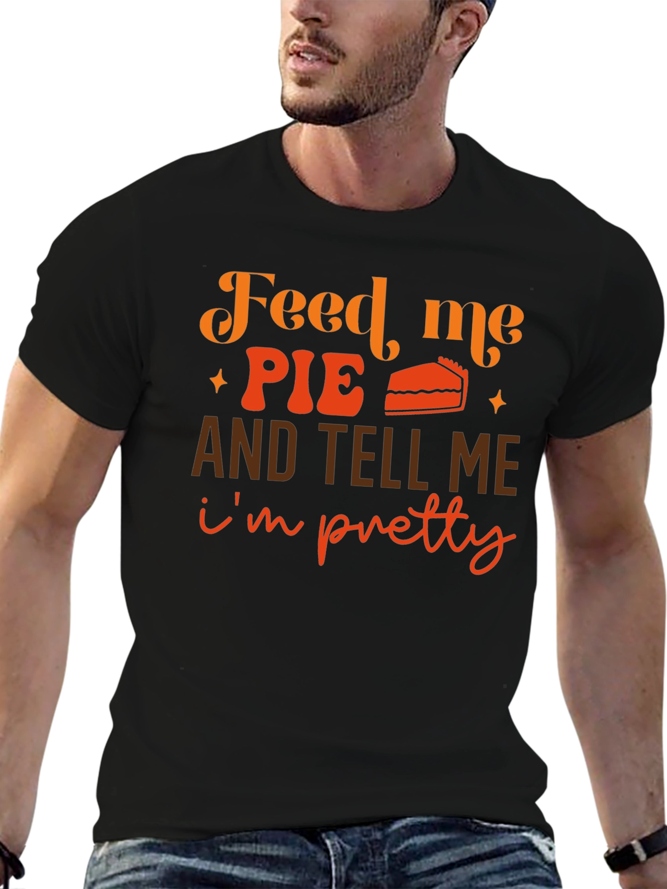 Feed Me Pie Graphic Tee - Thanksgiving Shirt