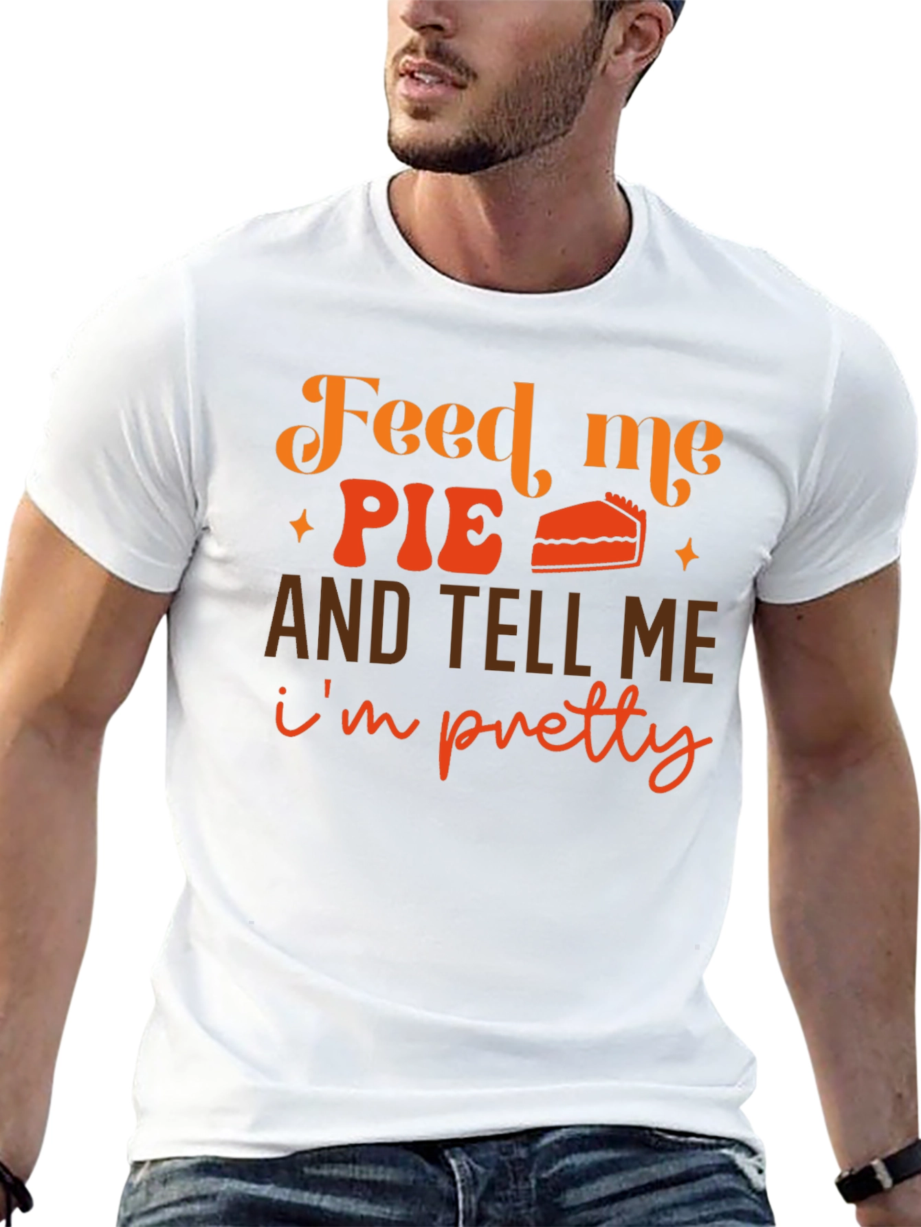 Feed Me Pie Graphic Tee - Thanksgiving Shirt
