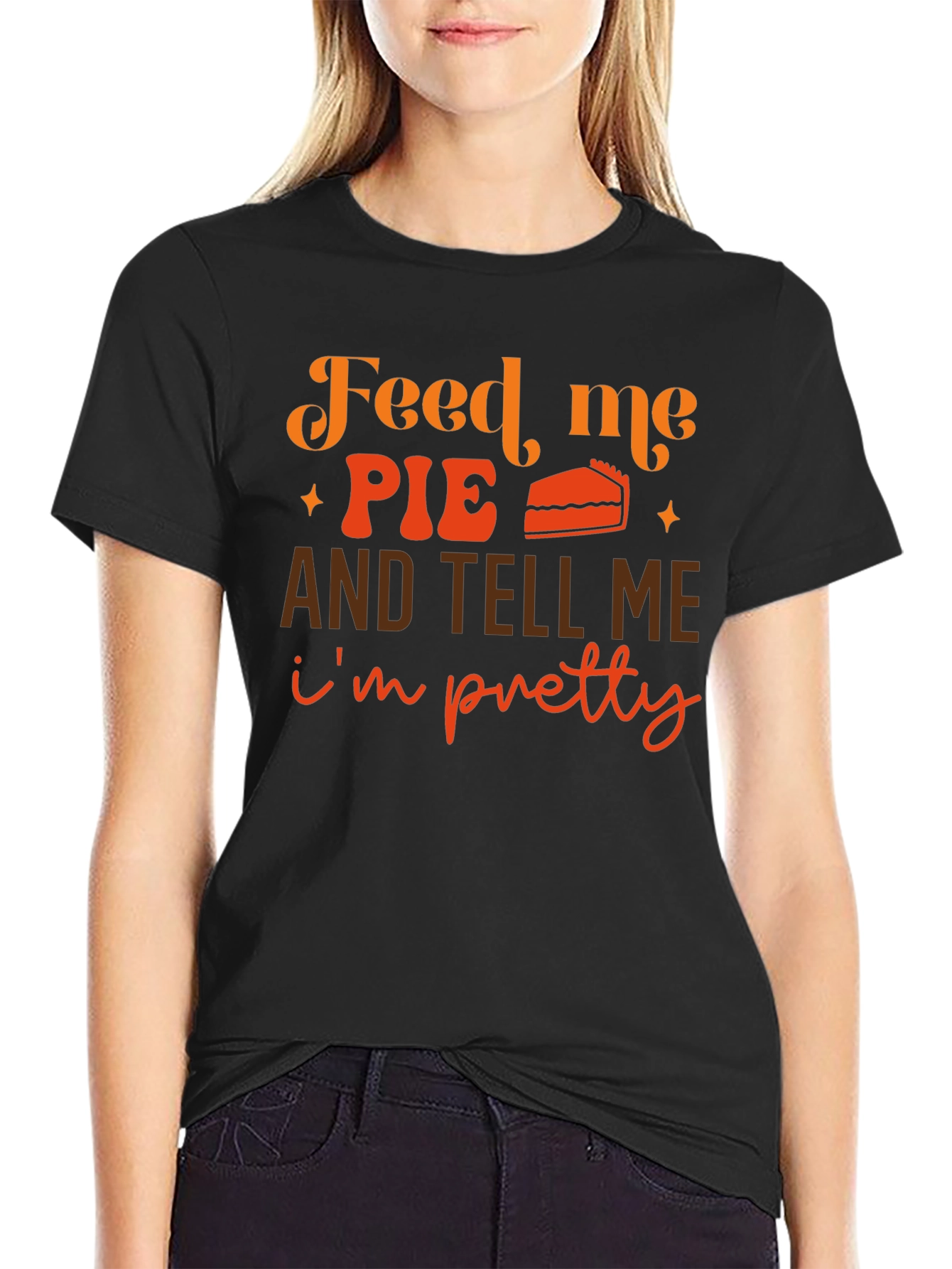 Feed Me Pie Graphic Tee - Thanksgiving Shirt