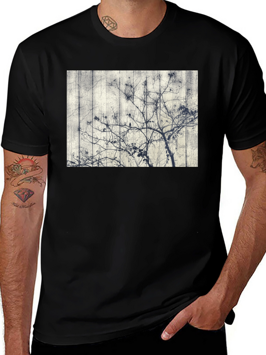 Unique Tree Graphic Black Tee