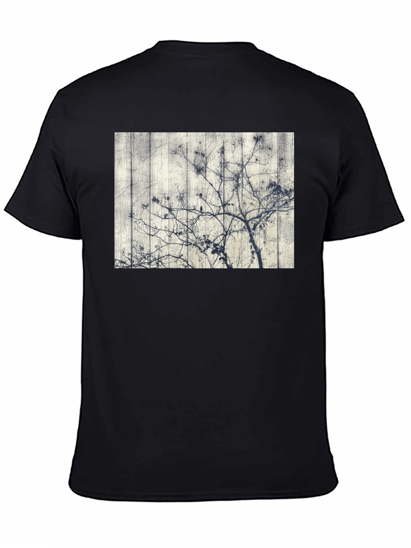 Unique Tree Graphic Black Tee