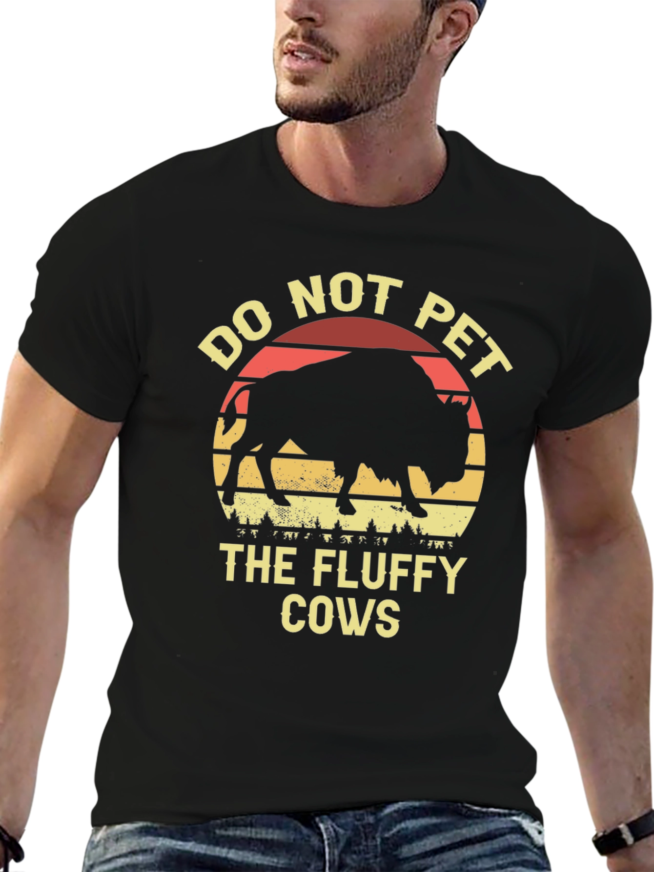 Do Not Pet The Fluffy Cows Bison T-Shirt
