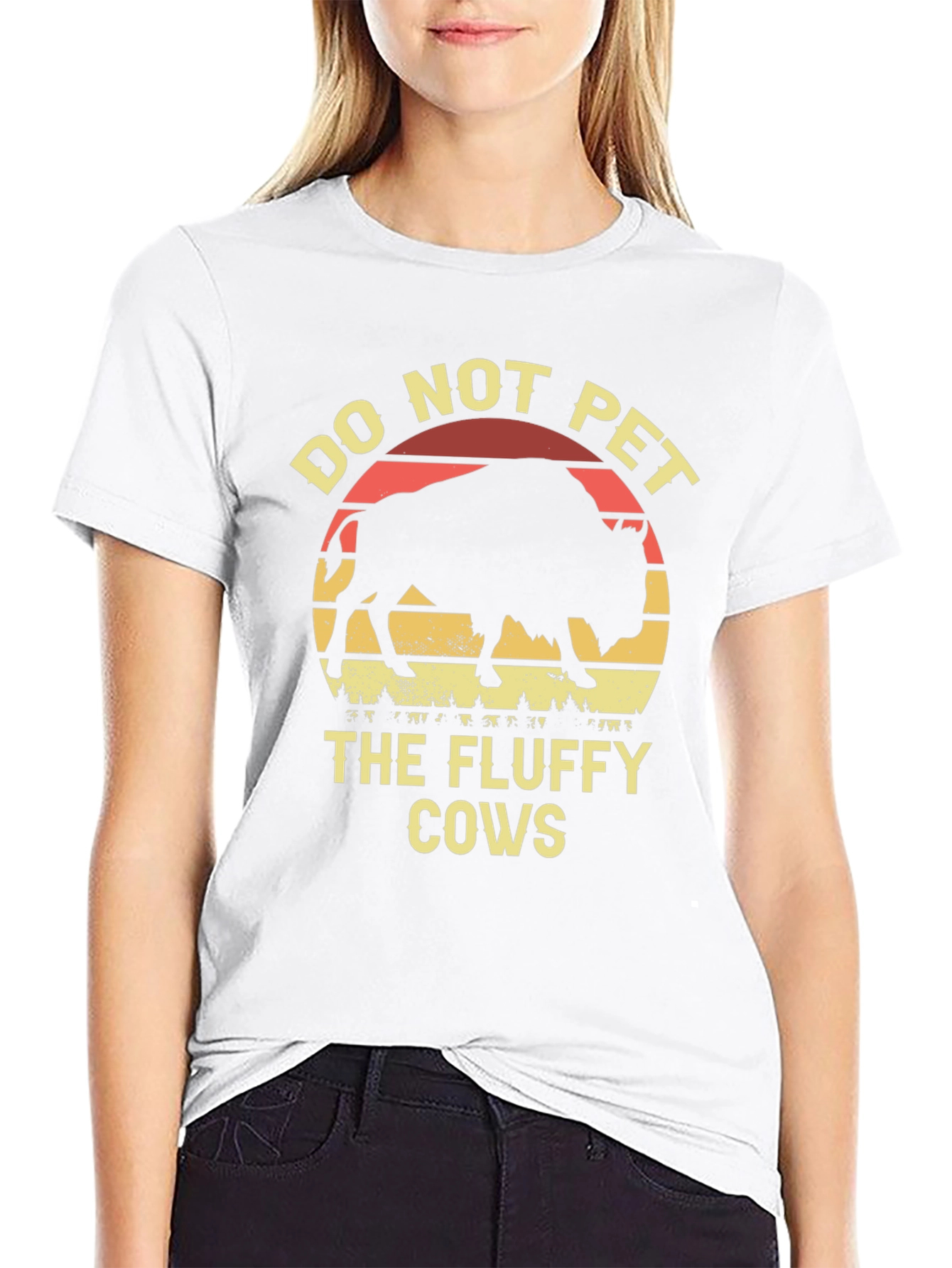 Do Not Pet The Fluffy Cows Bison T-Shirt