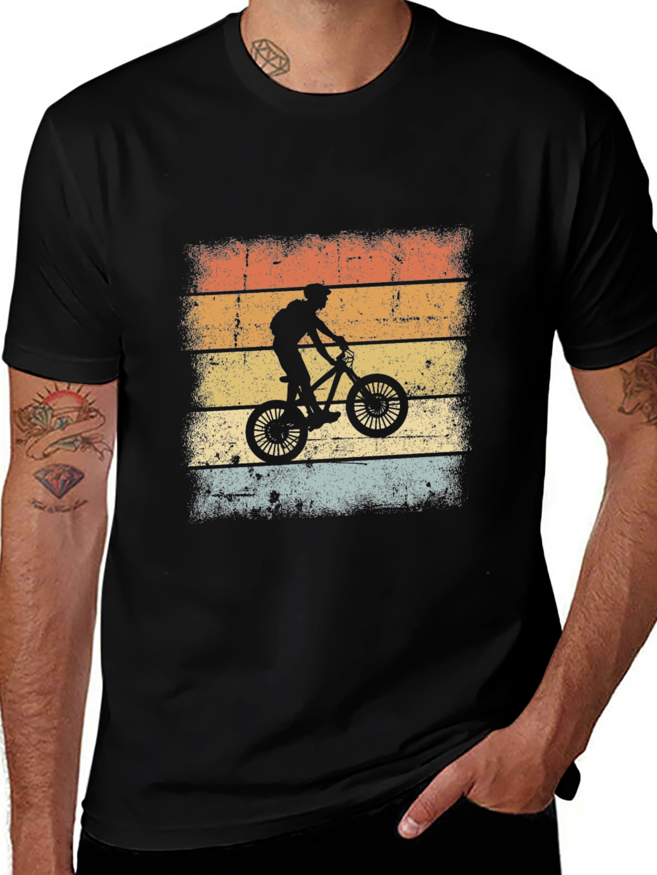 Retro Bike Ride Graphic T-Shirt