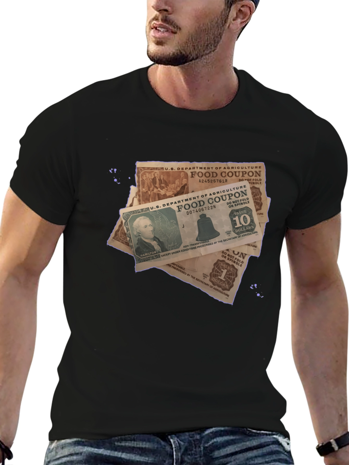 Food Coupon Graphic Tee - Novelty Print
