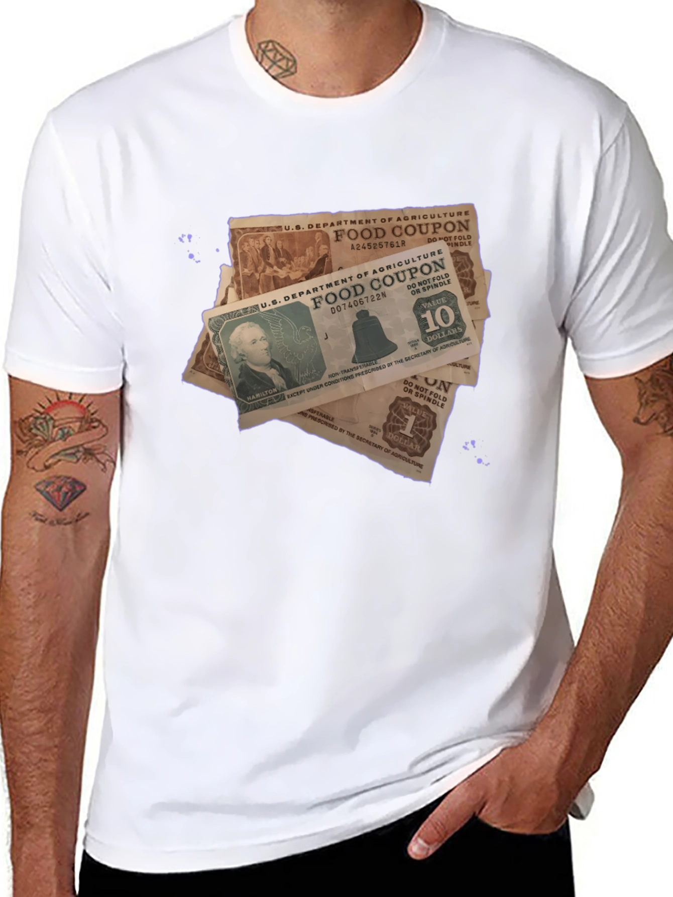 Food Coupon Graphic Tee - Novelty Print