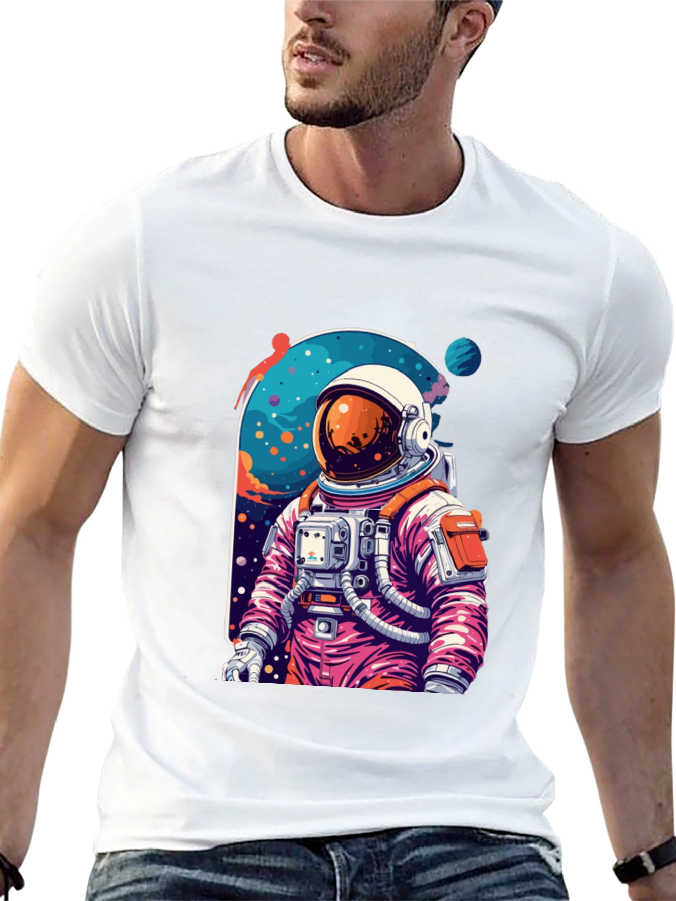 Astronaut Graphic Tee - Space Adventure Style