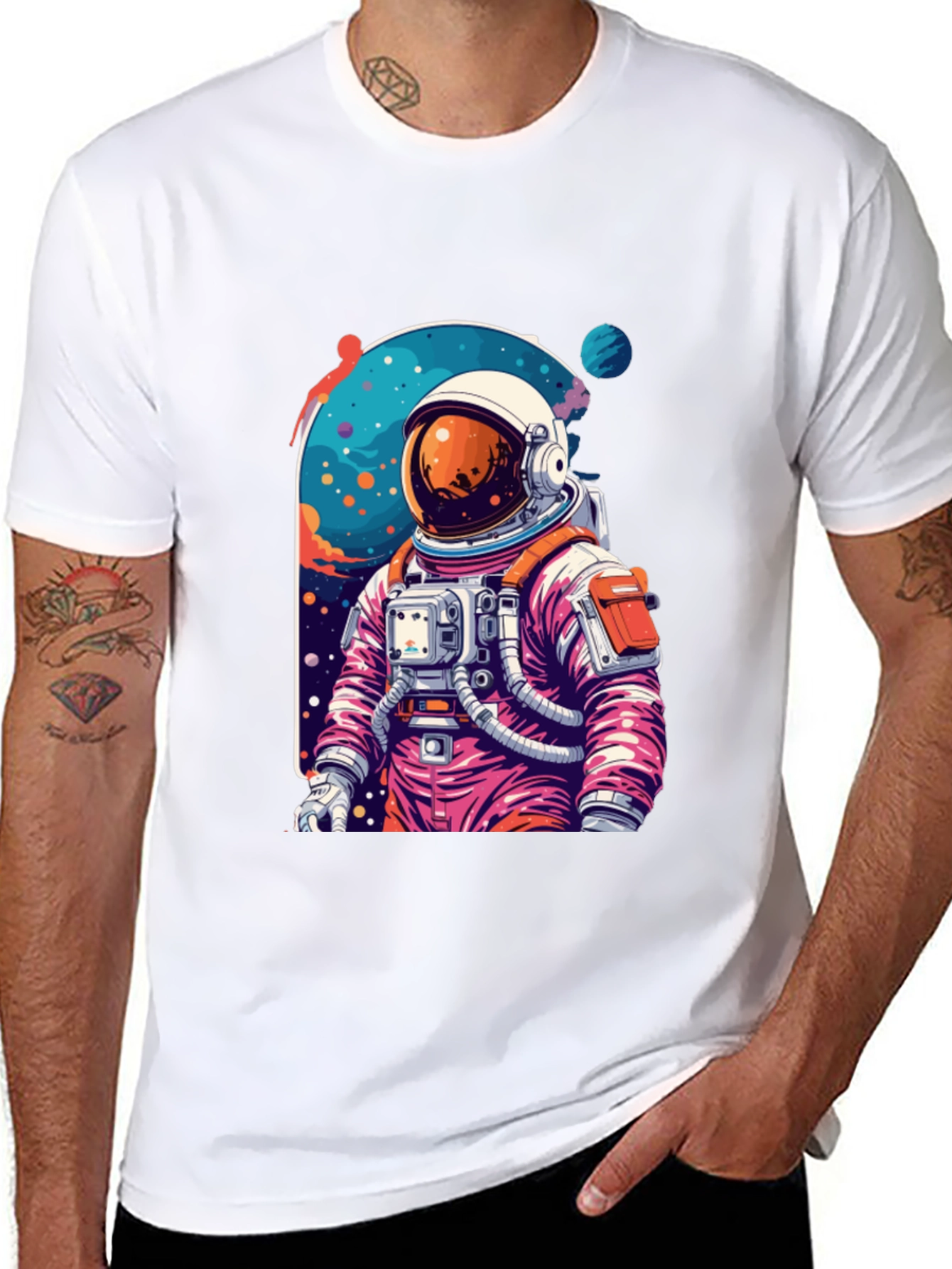 Astronaut Graphic Tee - Space Adventure Style