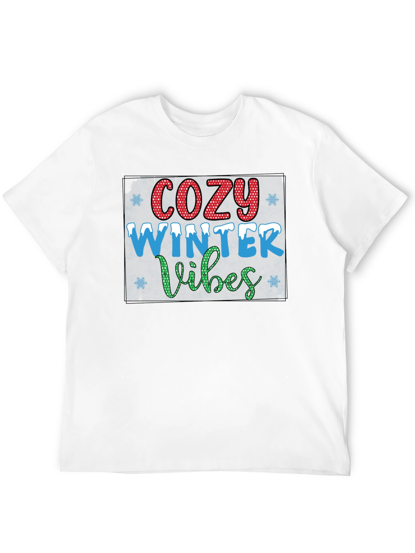 Cozy Winter Vibes Graphic Tee - Black